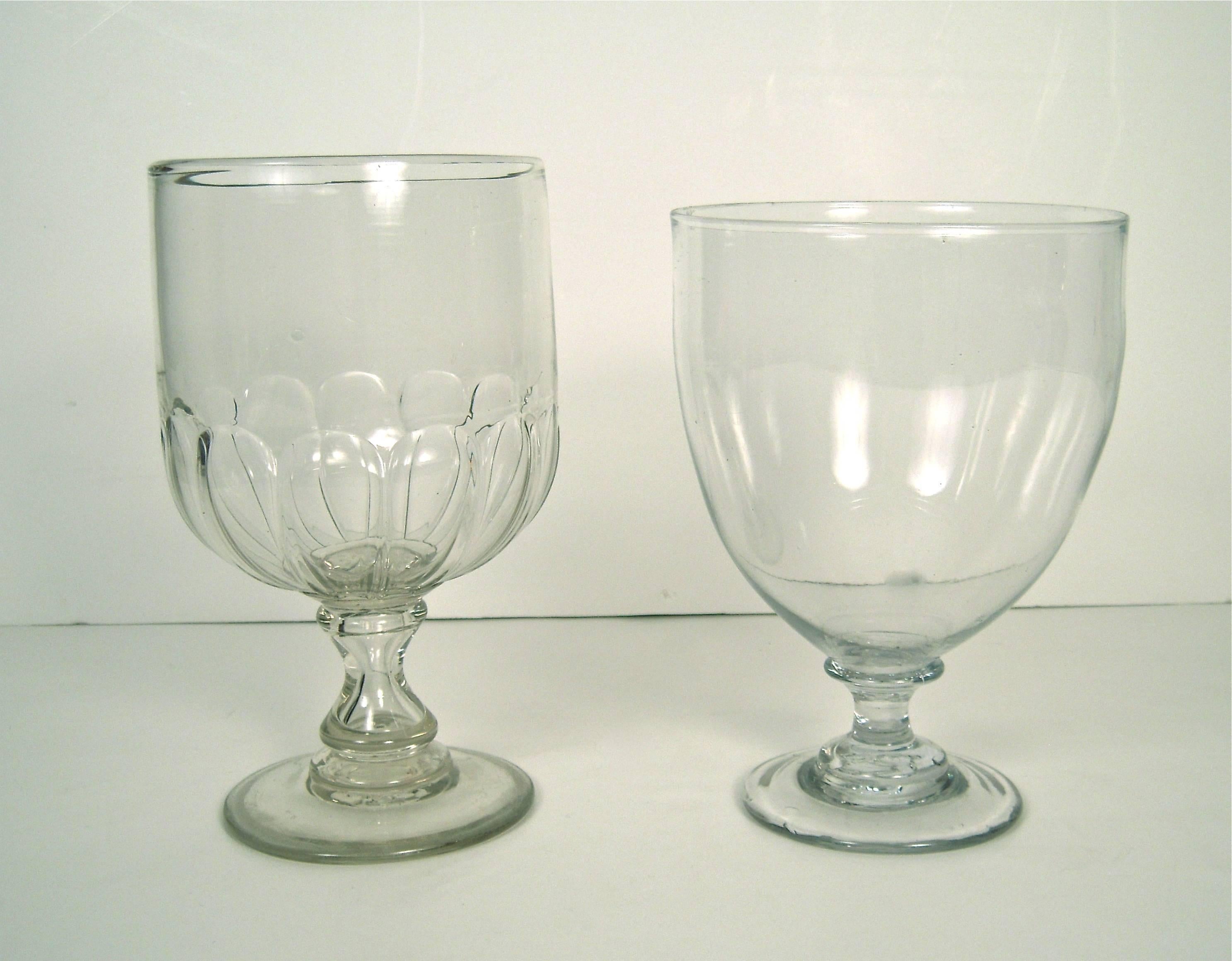 Large Blown Glass Vase or Goblet, circa 1830 1