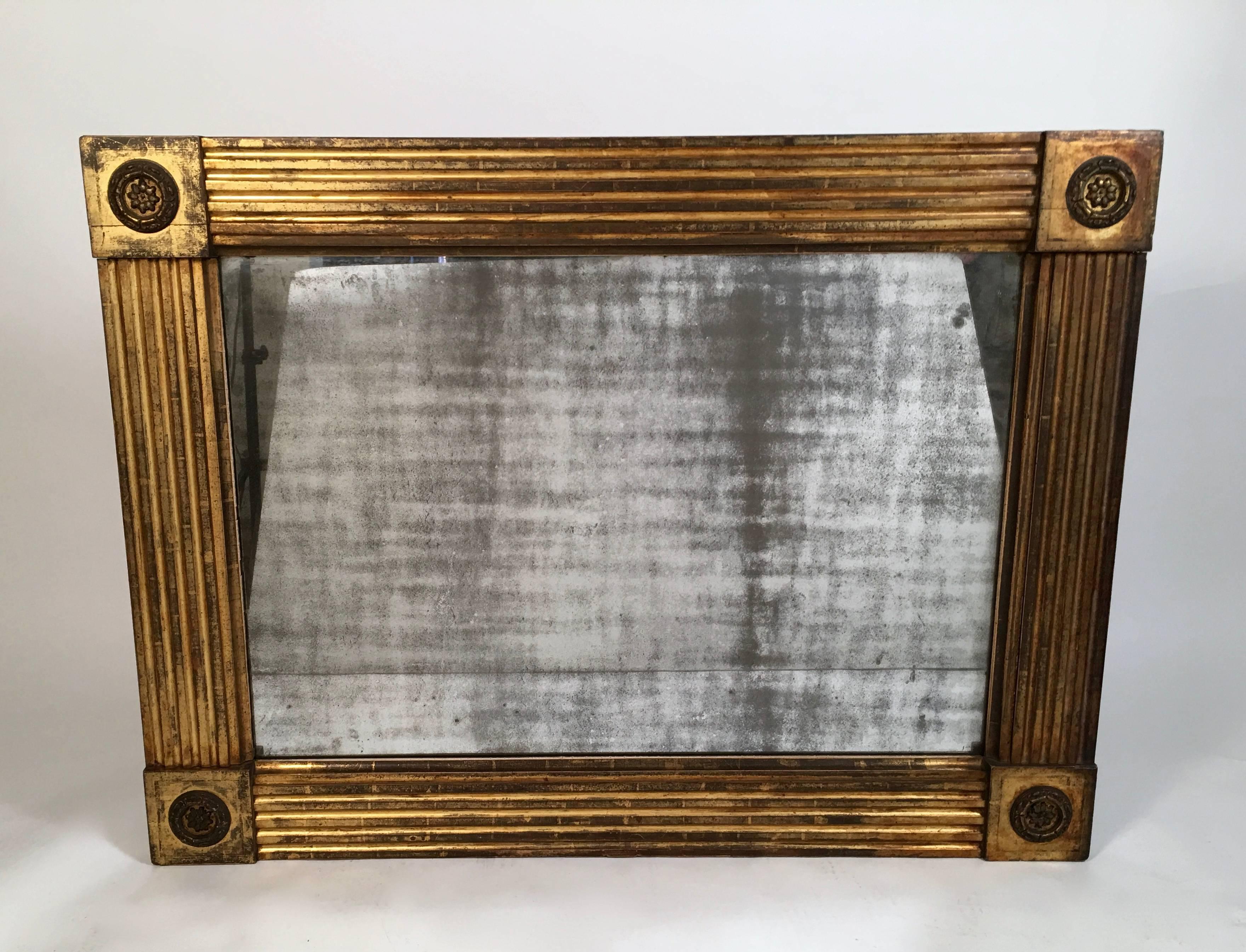 American Classical Giltwood Mirror, circa 1820-1840 1