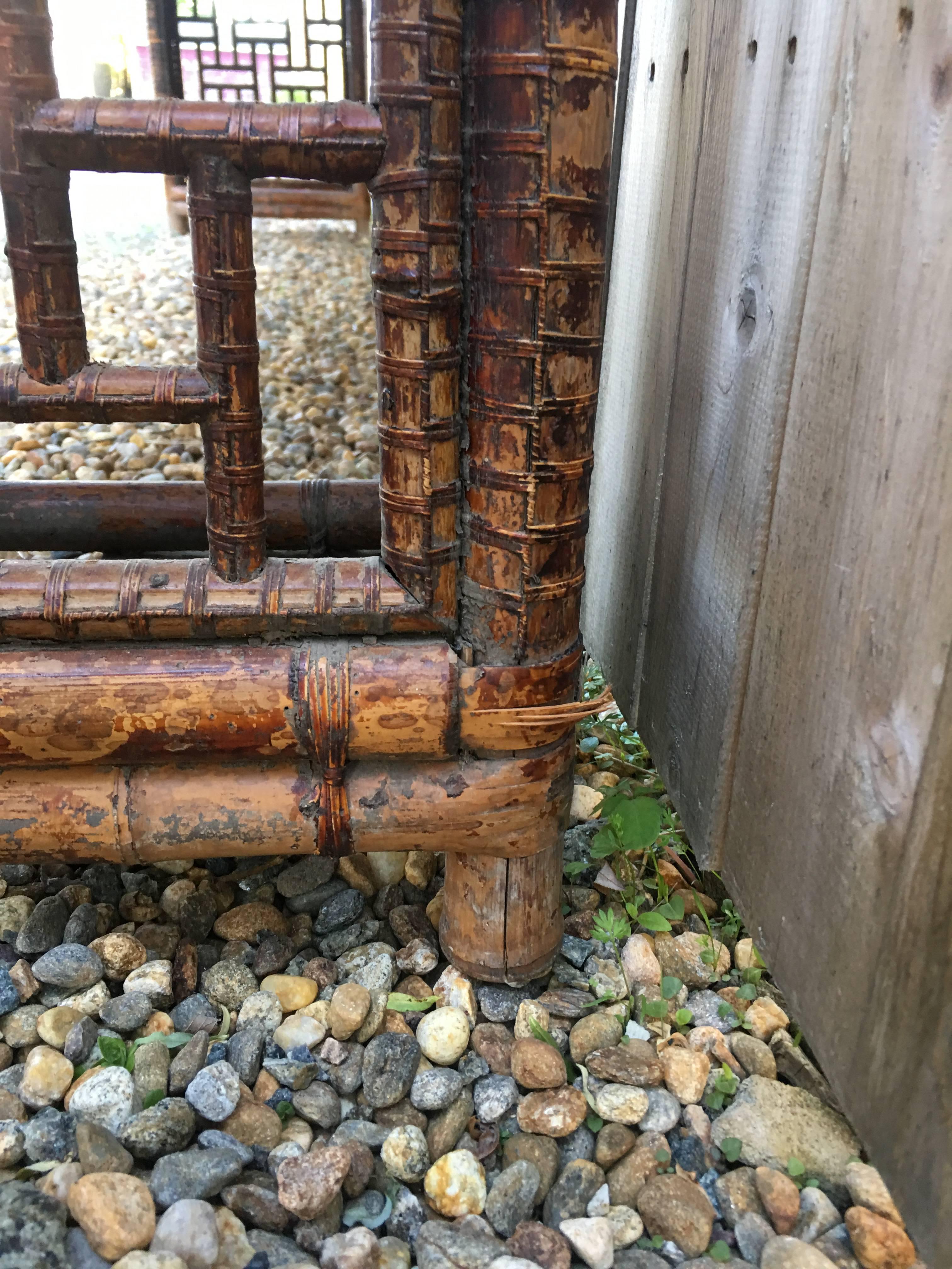 Chinese Bamboo Country Console Table 4