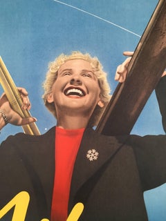 Wengen Swiss Ski Poster by P. Senn and P. Marti