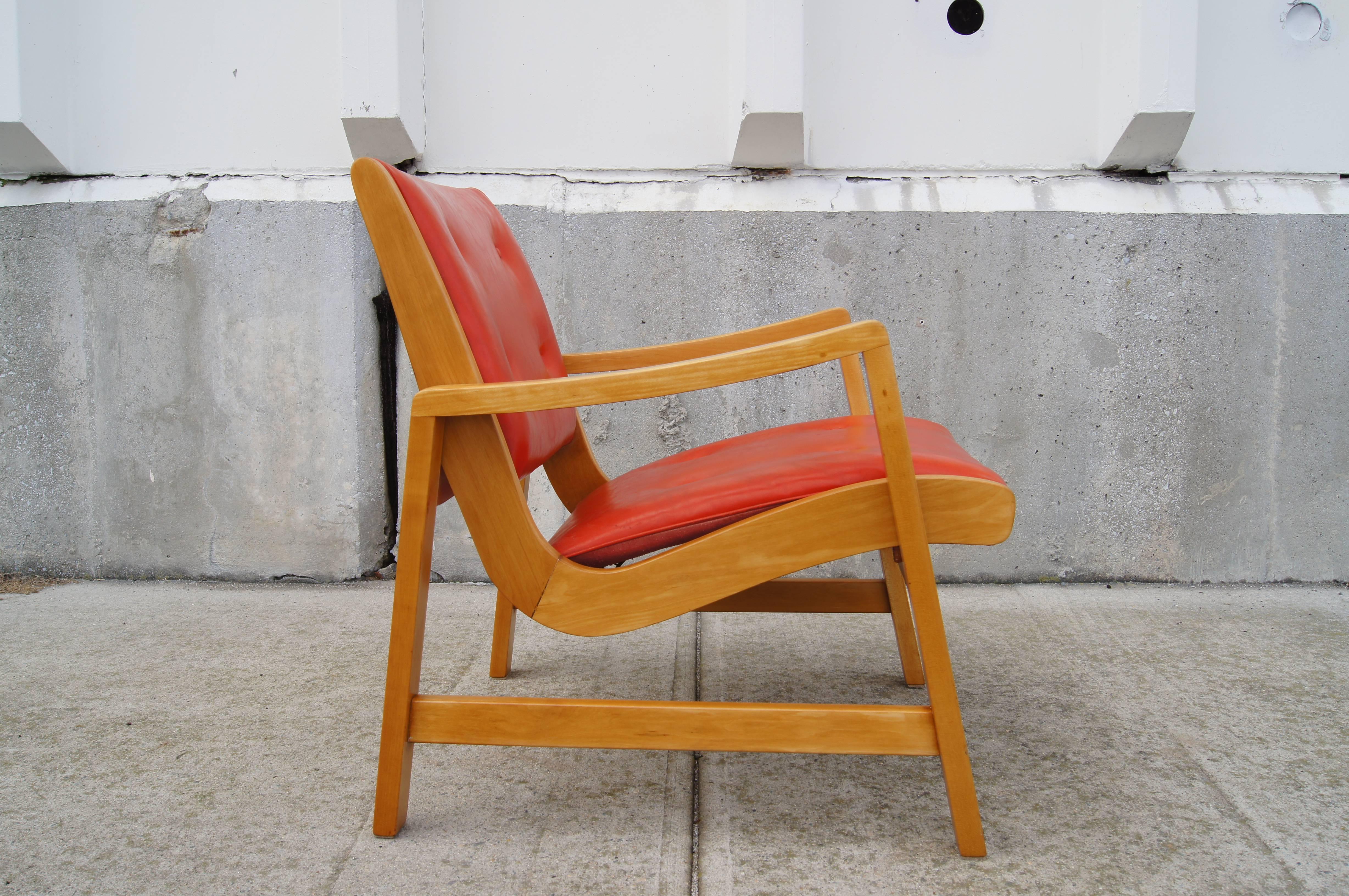 Upholstered Armchair by Jens Risom for Knoll In Excellent Condition In Dorchester, MA