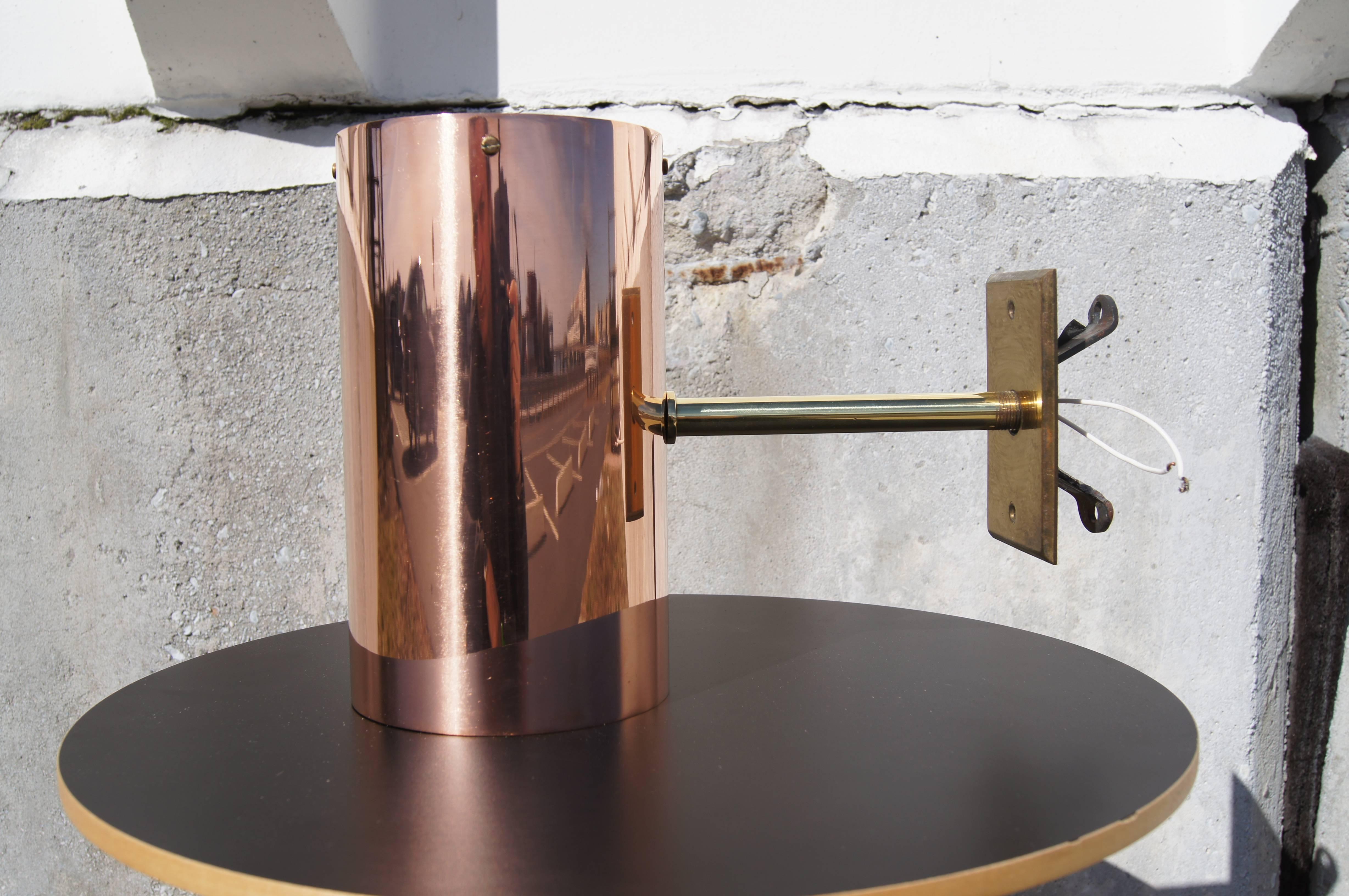 Polished Solid Copper and Brass Sconces