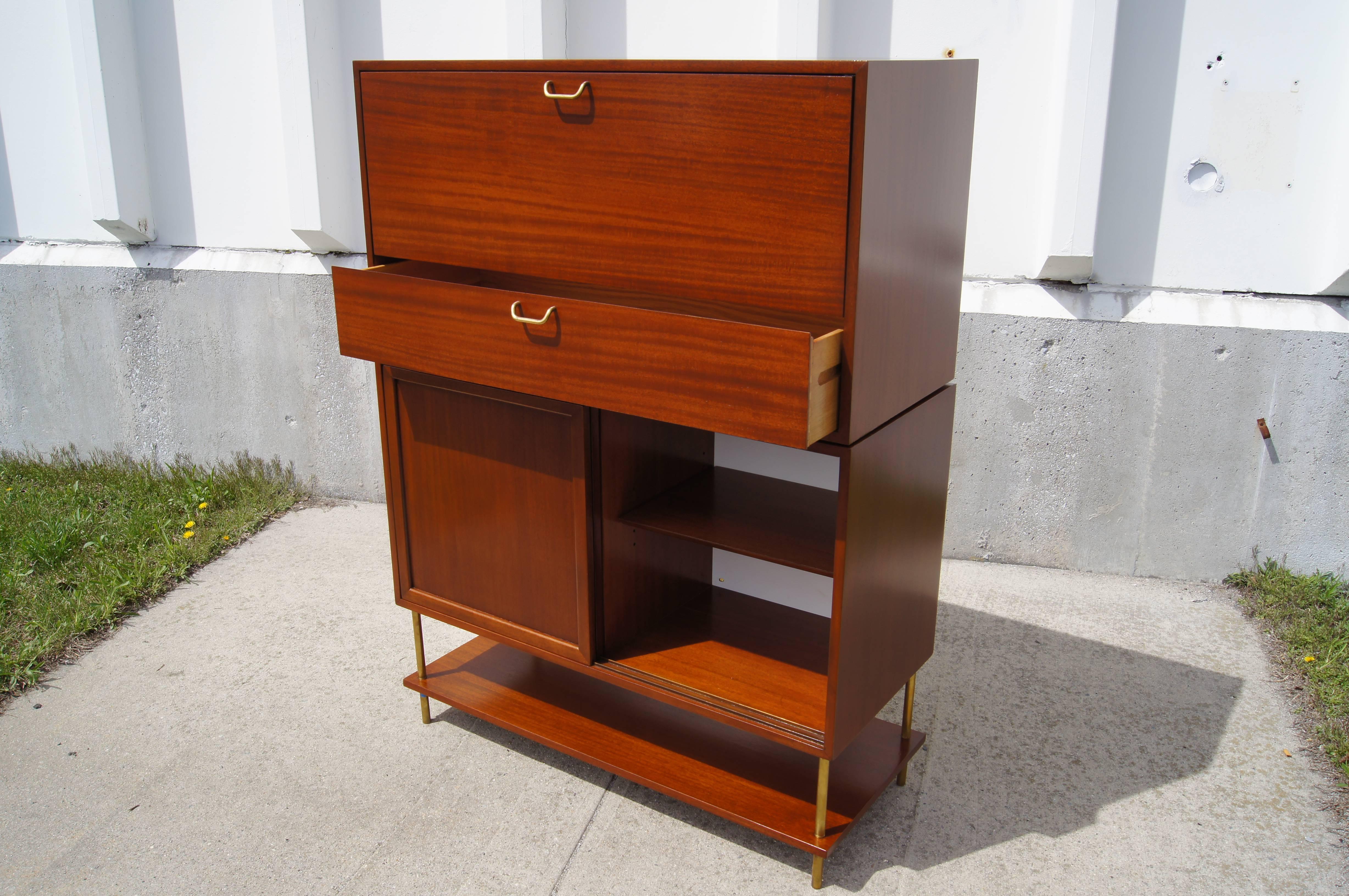 20th Century Two-Piece Bar Cabinet by Harvey Probber