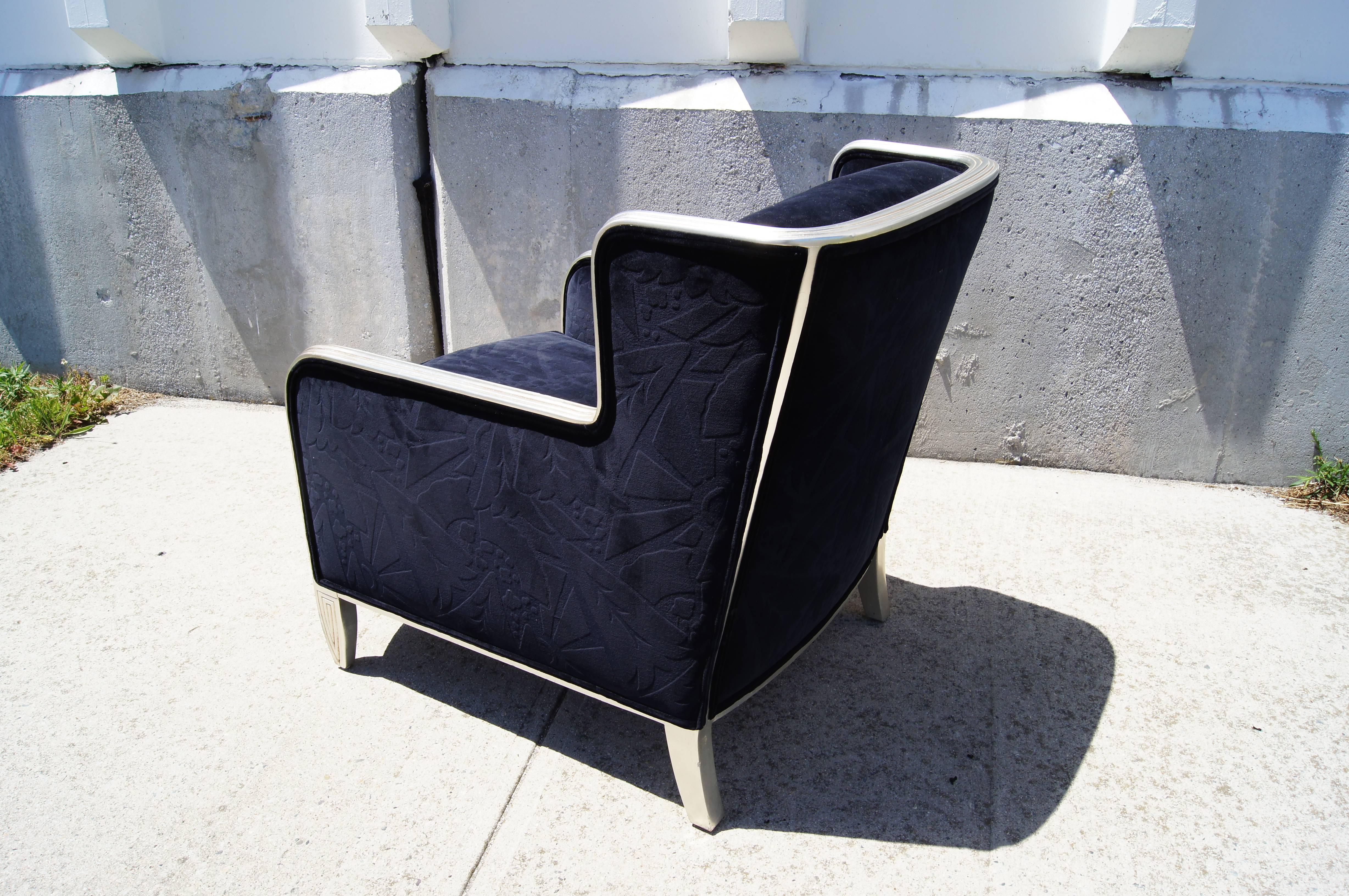 Deco-Style Club Chair by Interior Crafts In Good Condition In Dorchester, MA