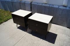 Pair of Marble-Topped Planner Group Nightstands by Paul McCobb for Winchendon