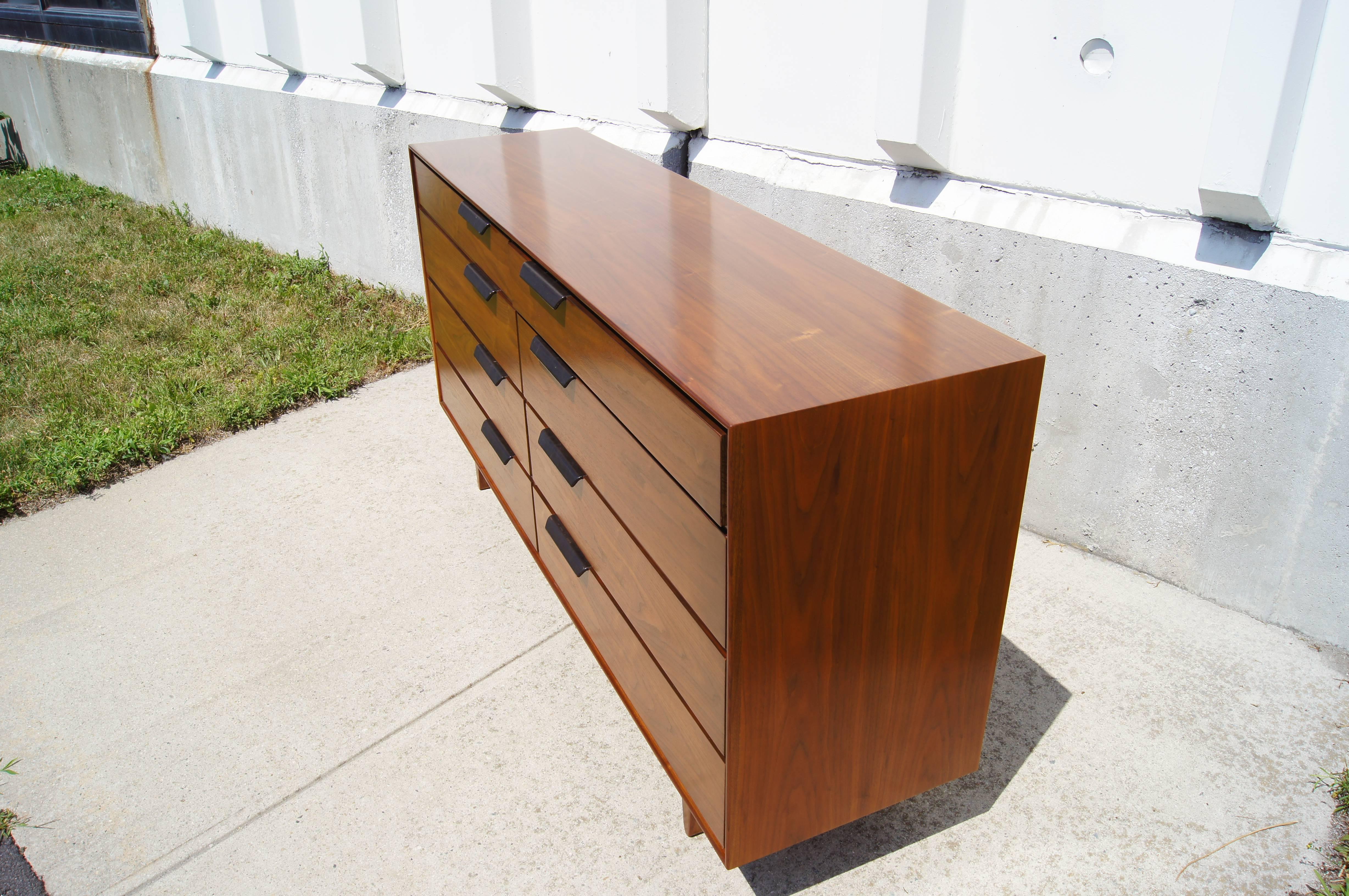 Leather Eight-Drawer Chest by Edward Wormley for Dunbar