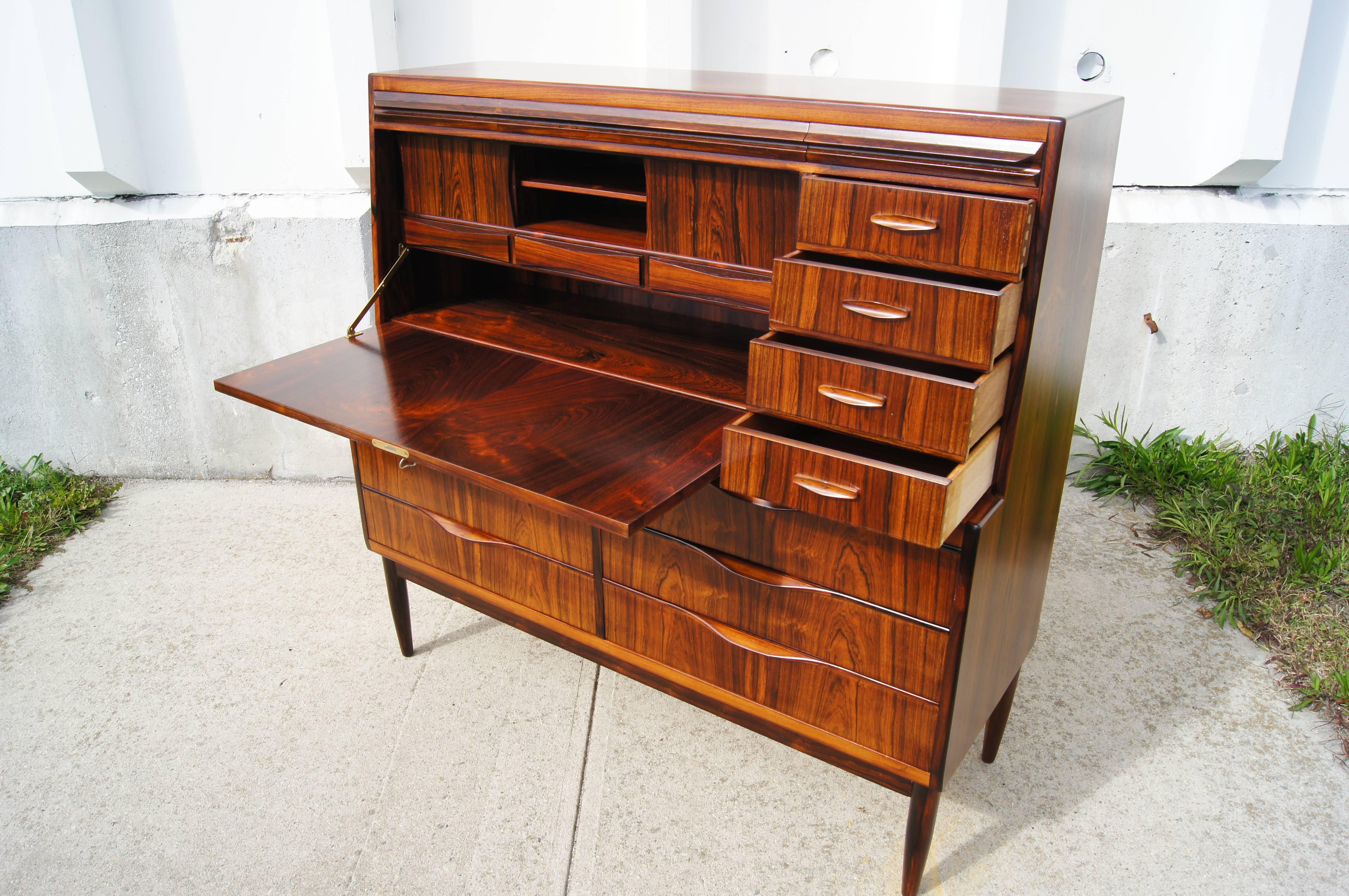 Mid-20th Century Rosewood Secretaire by Erling Torvits for Klim Møbelfabrik