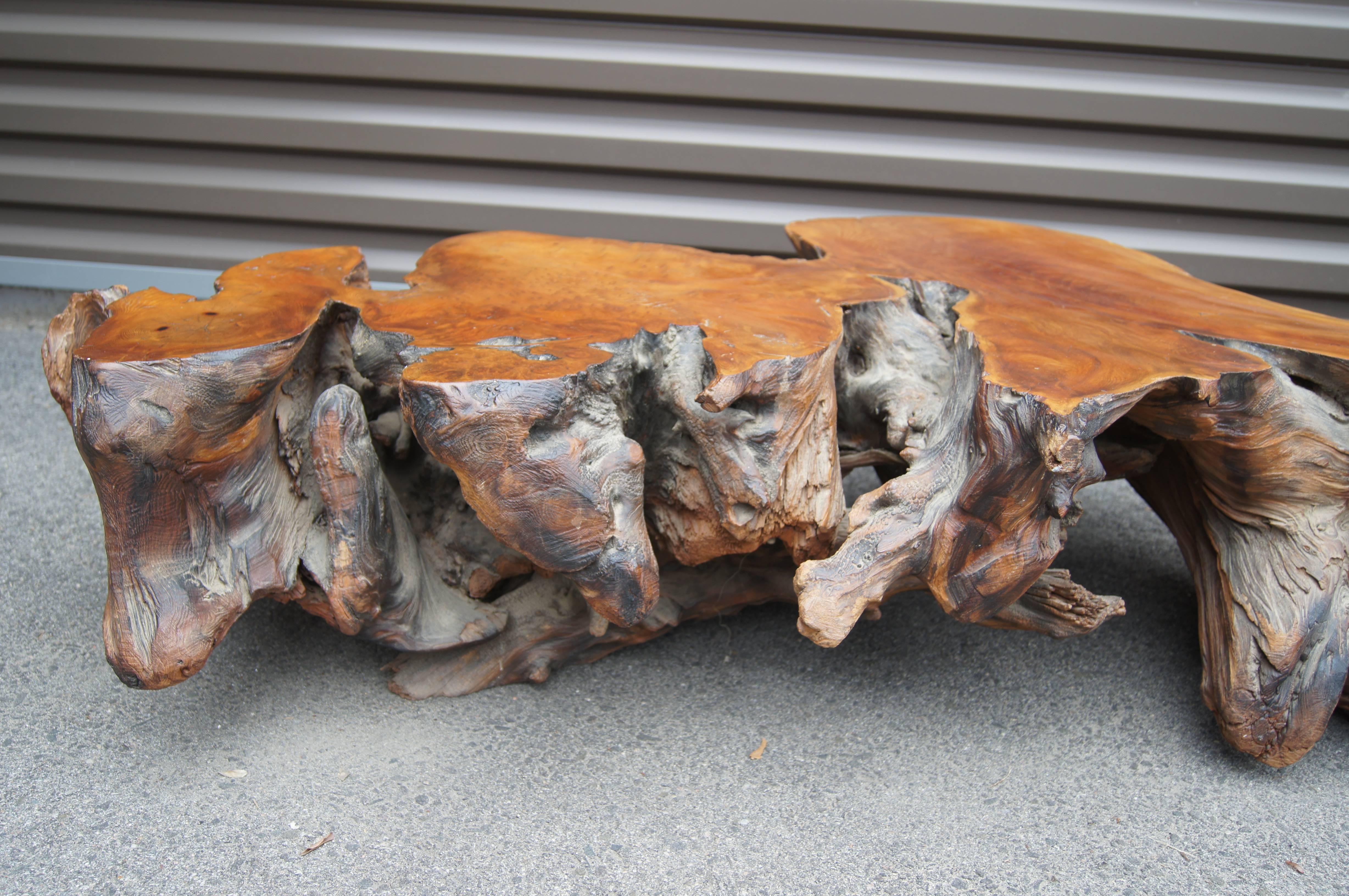 Rustic Large 1970s Driftwood Coffee Table