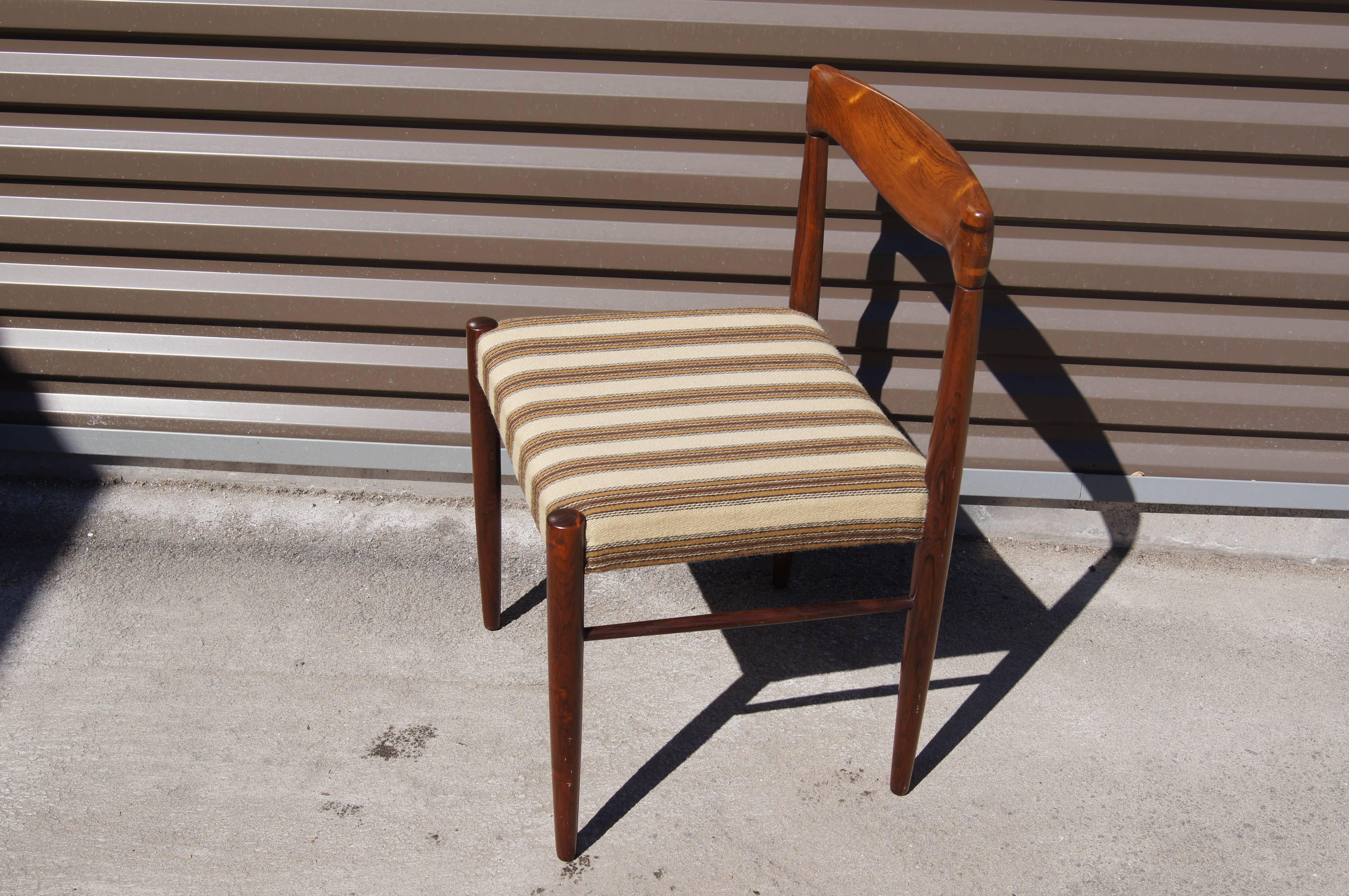 Mid-20th Century Set of Six Rosewood Dining Chairs by H. W. Klein for Bramin Møbler