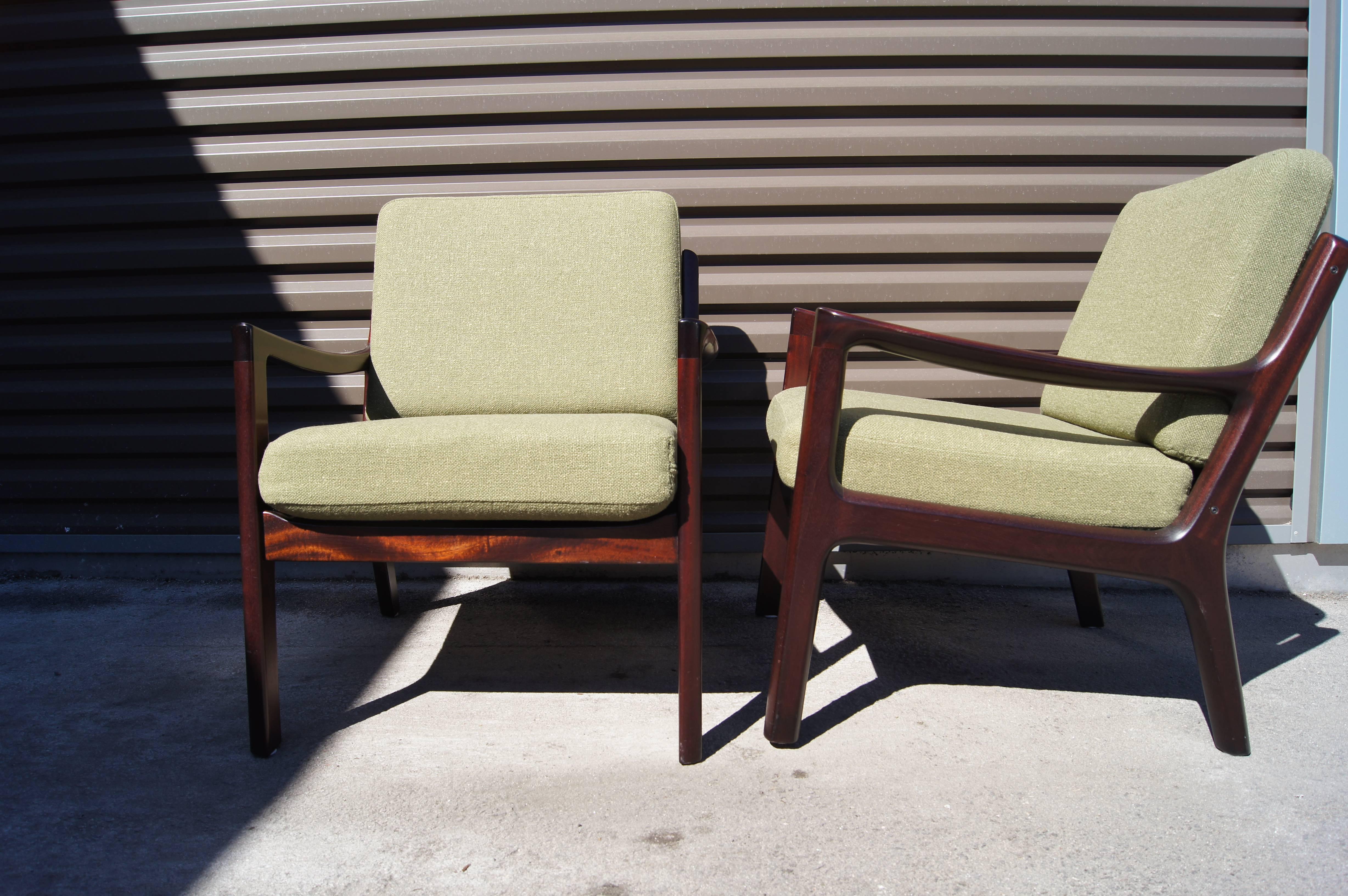 Pair of Senator Armchairs, Model 166, by Ole Wanscher for Cado of Denmark 2