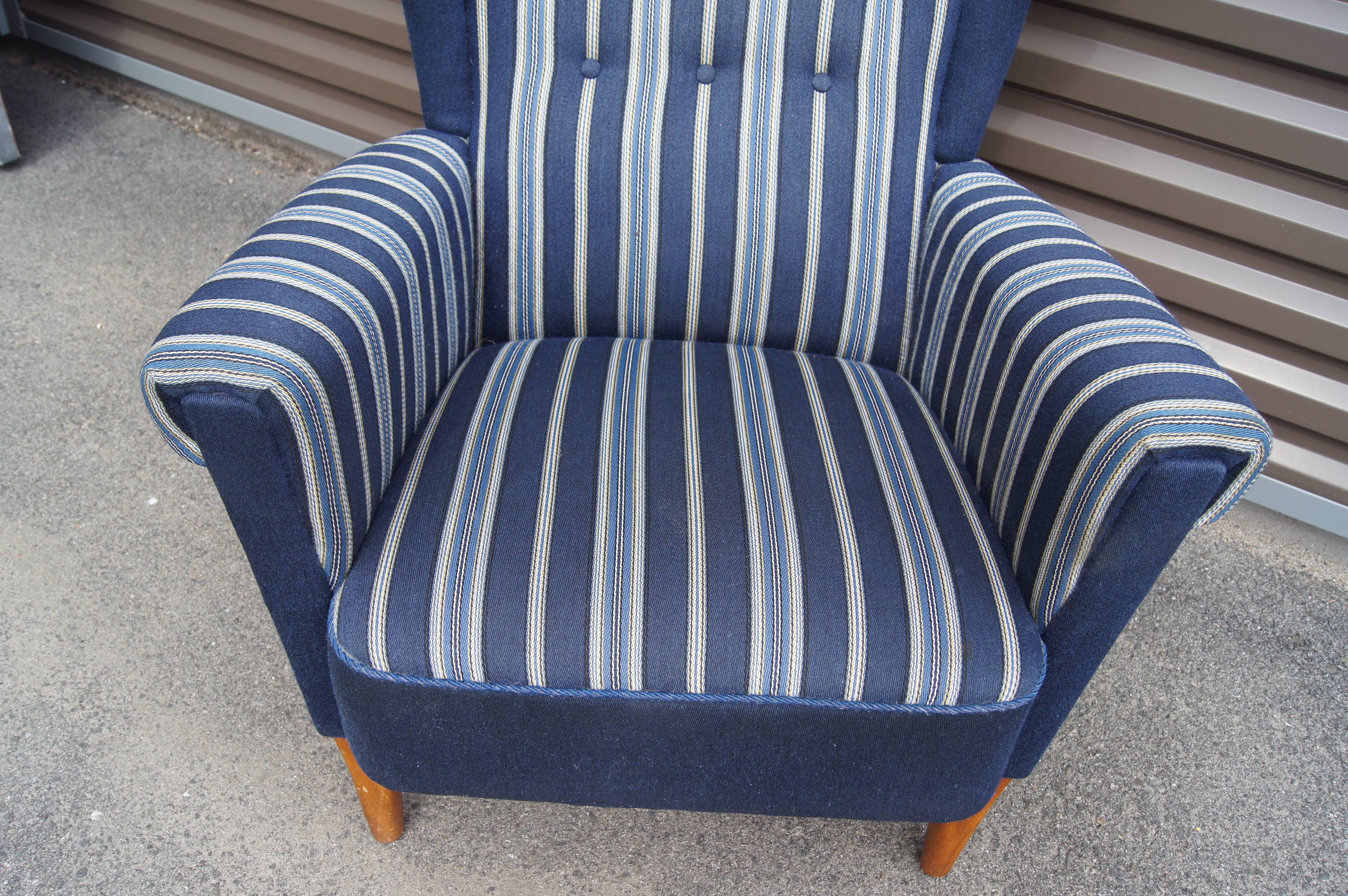 Danish Modern High-Back Lounge Chair for Fritz Hansen 1