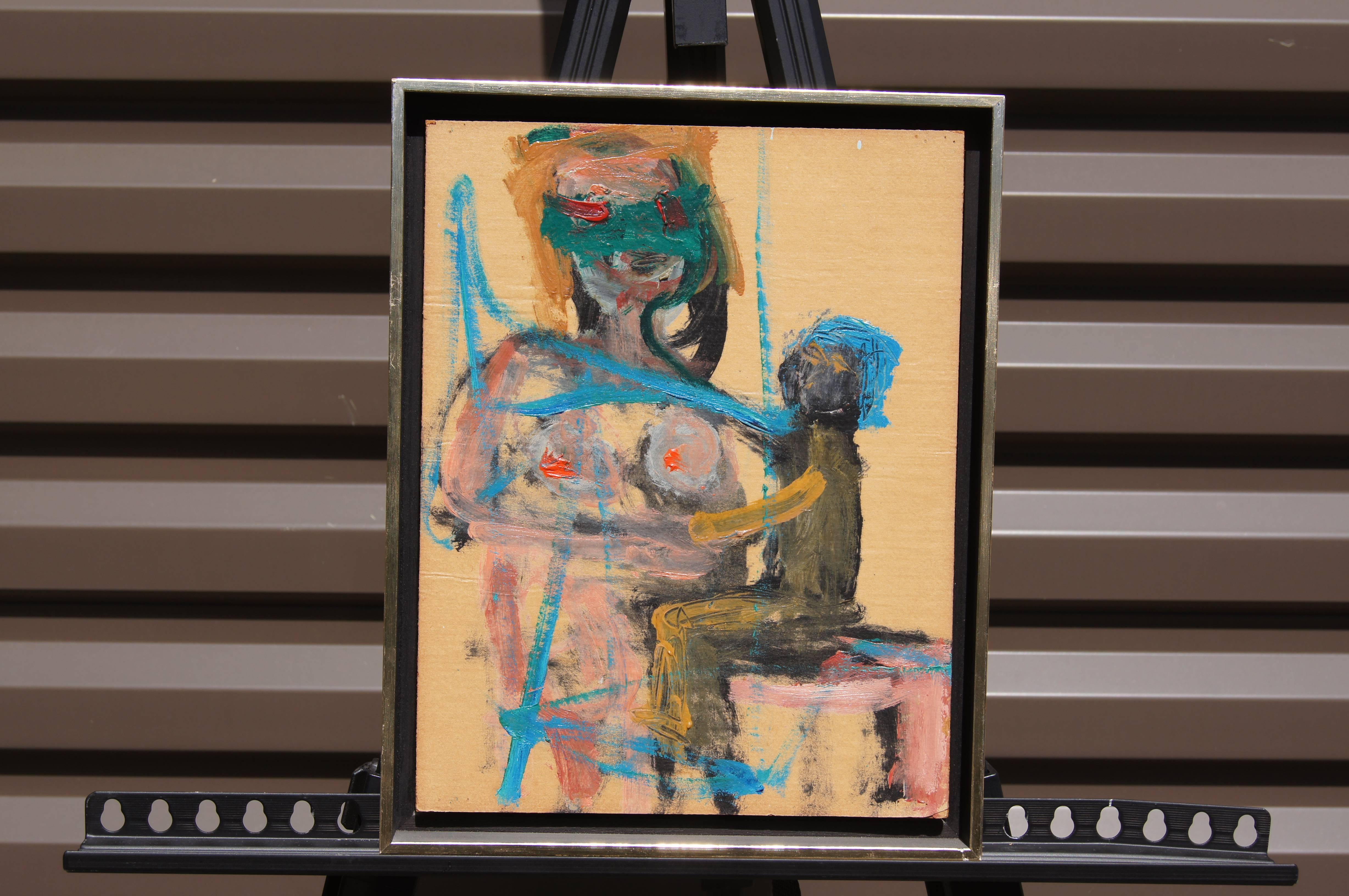 American expressionist painter Herbert brown created this small oil on board, 