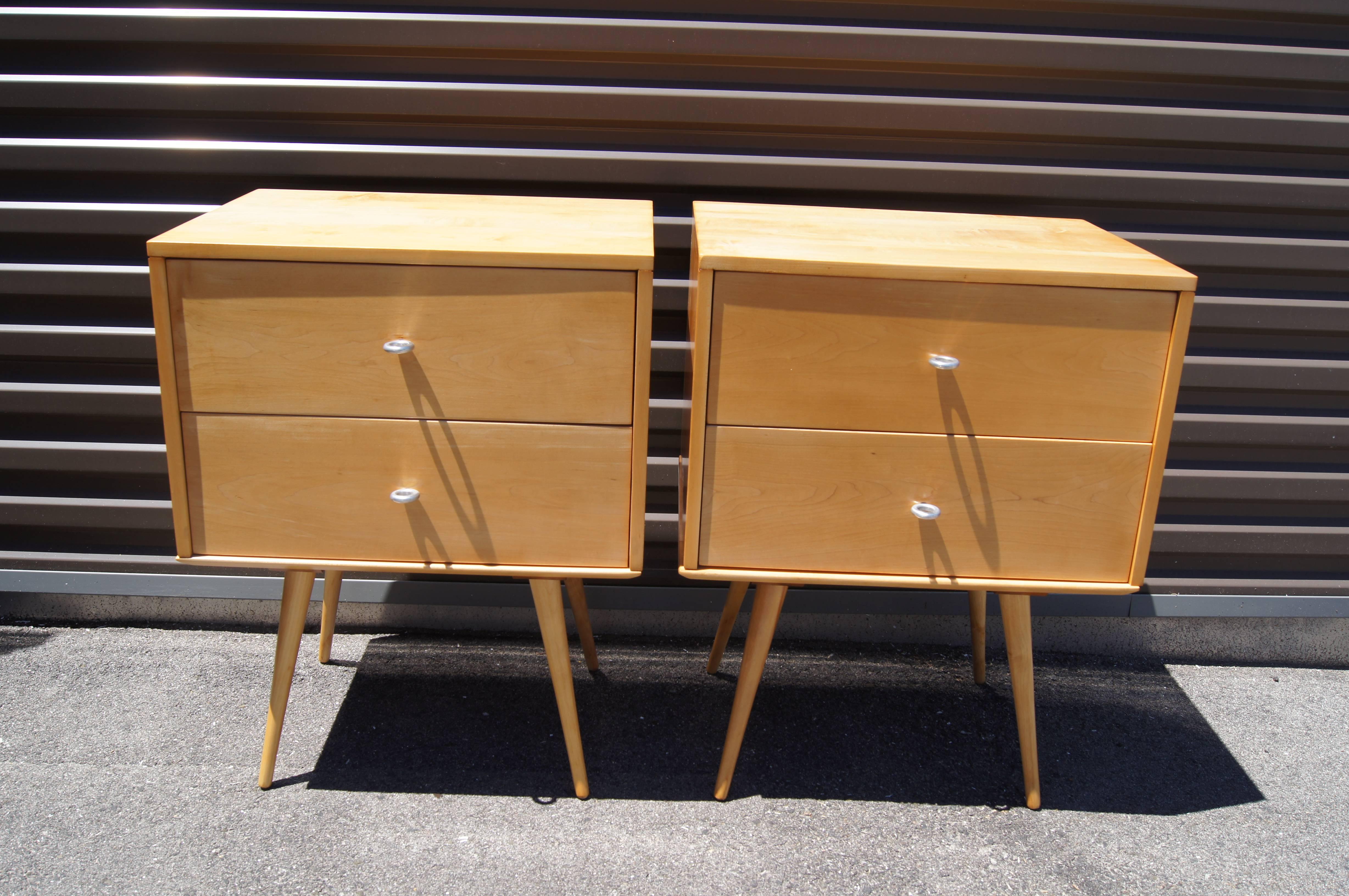 Mid-Century Modern Pair of Planner Group Nightstands by Paul McCobb for Winchendon Furniture