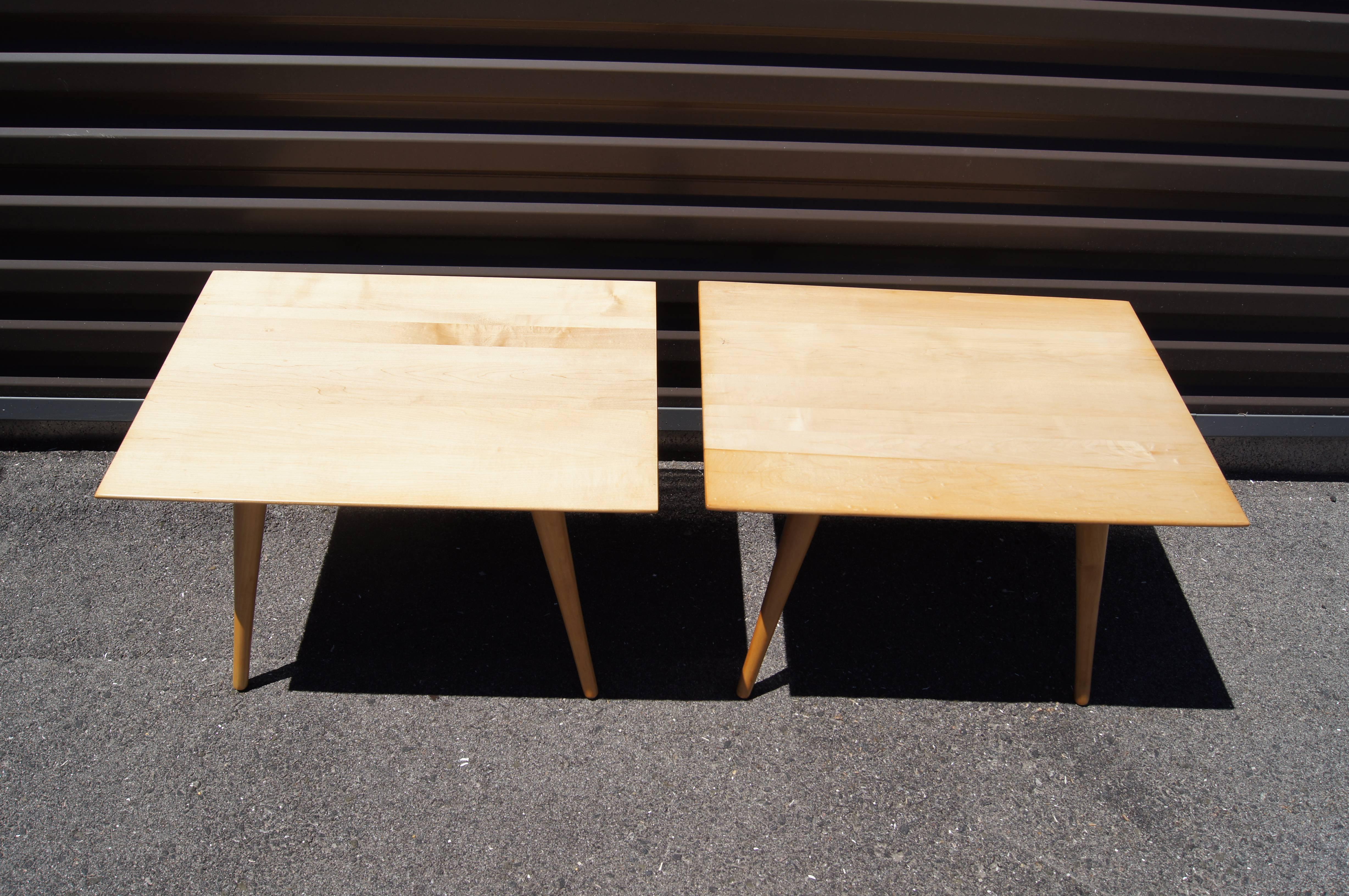 Aluminum Pair of Planner Group Nightstands by Paul McCobb for Winchendon Furniture