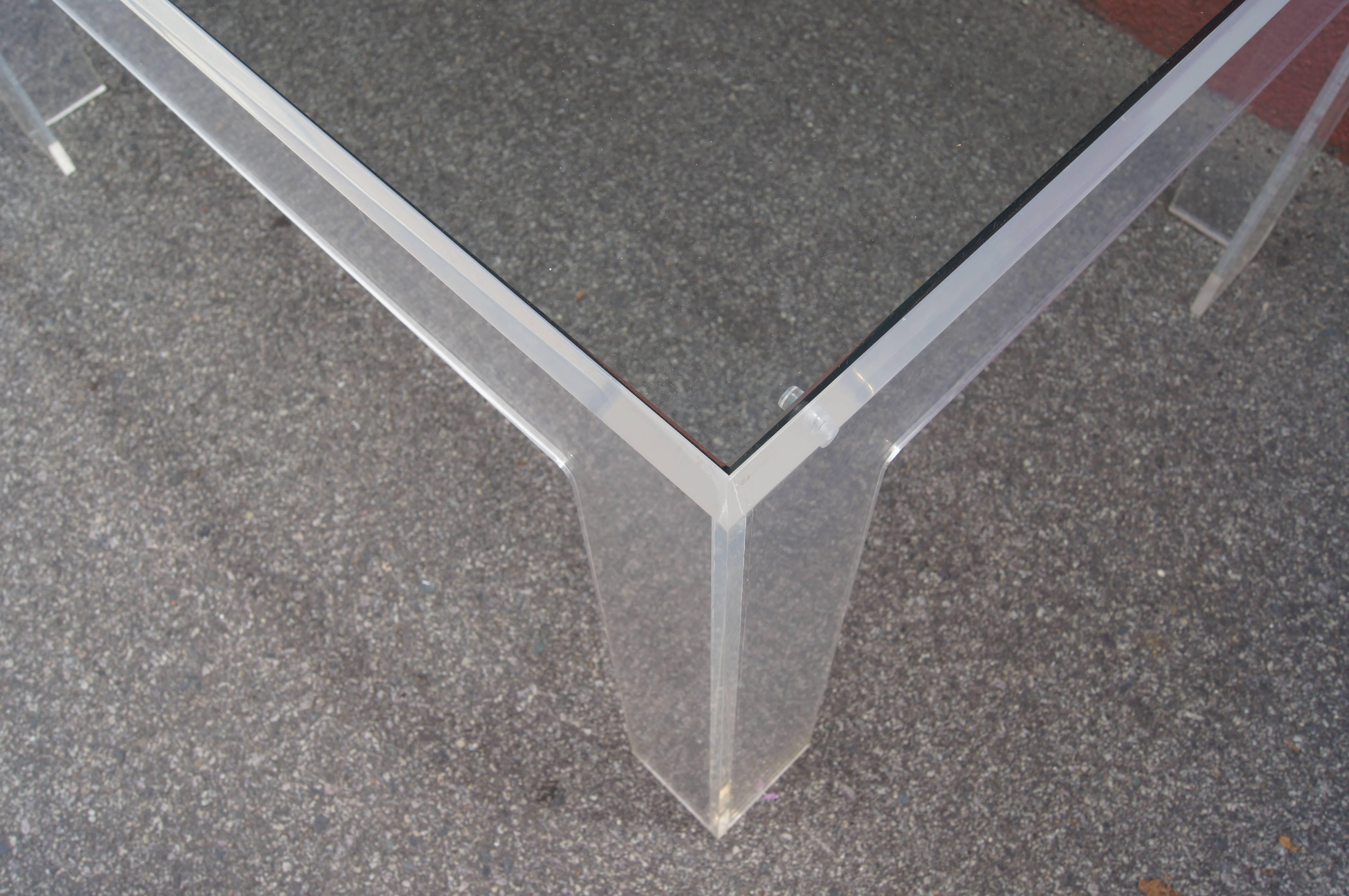 Late 20th Century Lucite Coffee Table by Jeffrey Bigelow