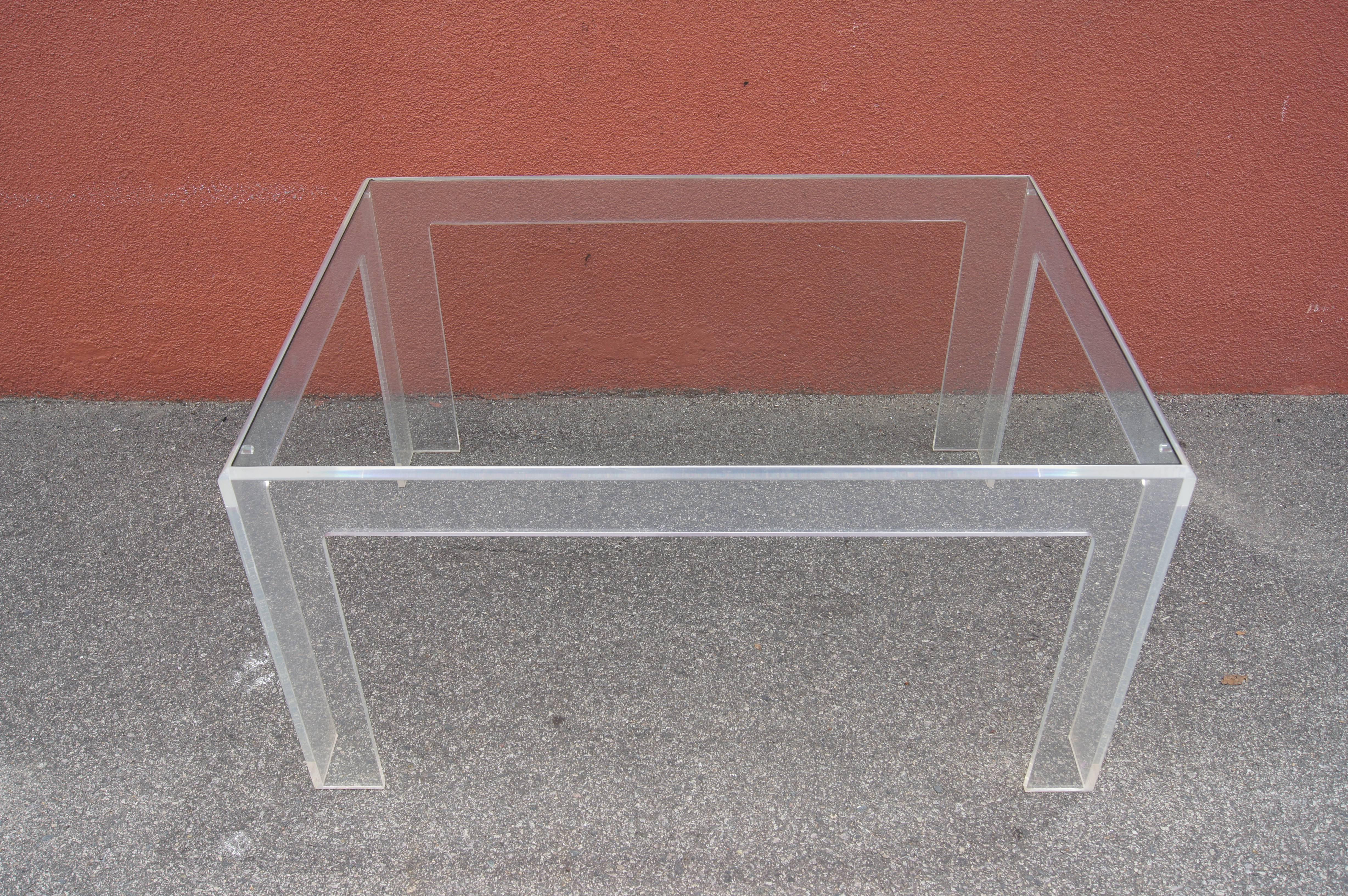 Lucite Coffee Table by Jeffrey Bigelow In Good Condition In Dorchester, MA