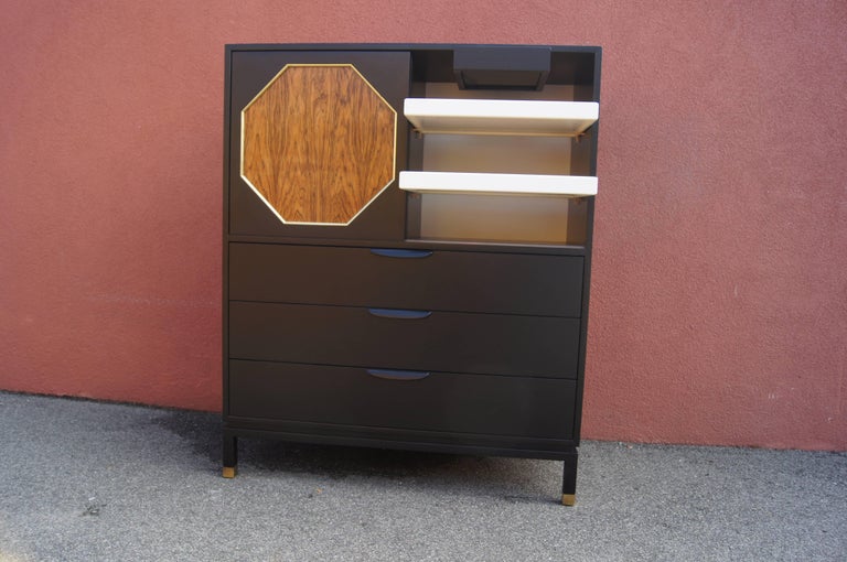 Ebonized Mahogany And Rosewood Cabinet By Harvey Probber For Sale