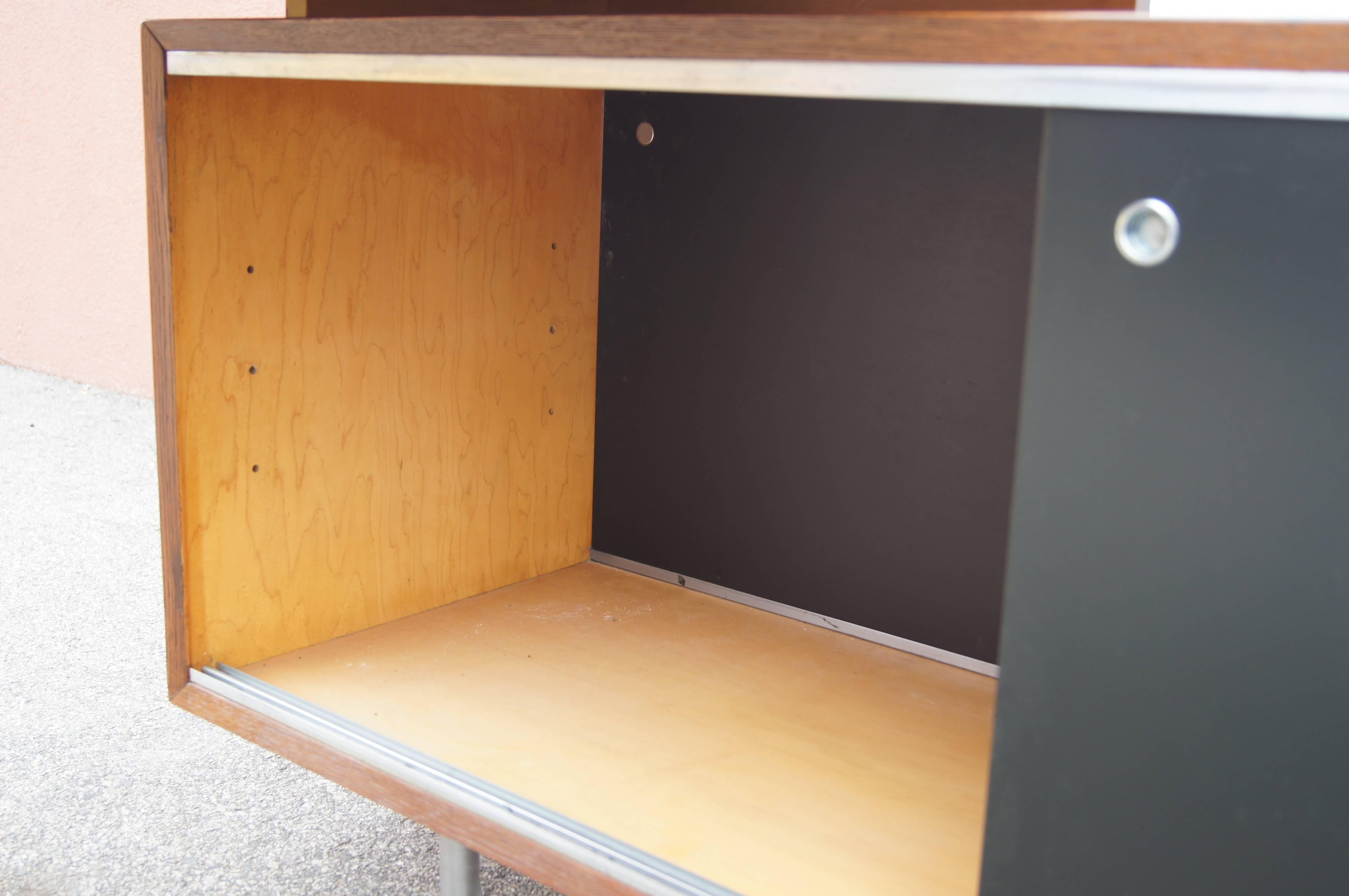Walnut EOG Desk with Storage Unit by George Nelson for Herman Miller In Excellent Condition In Dorchester, MA