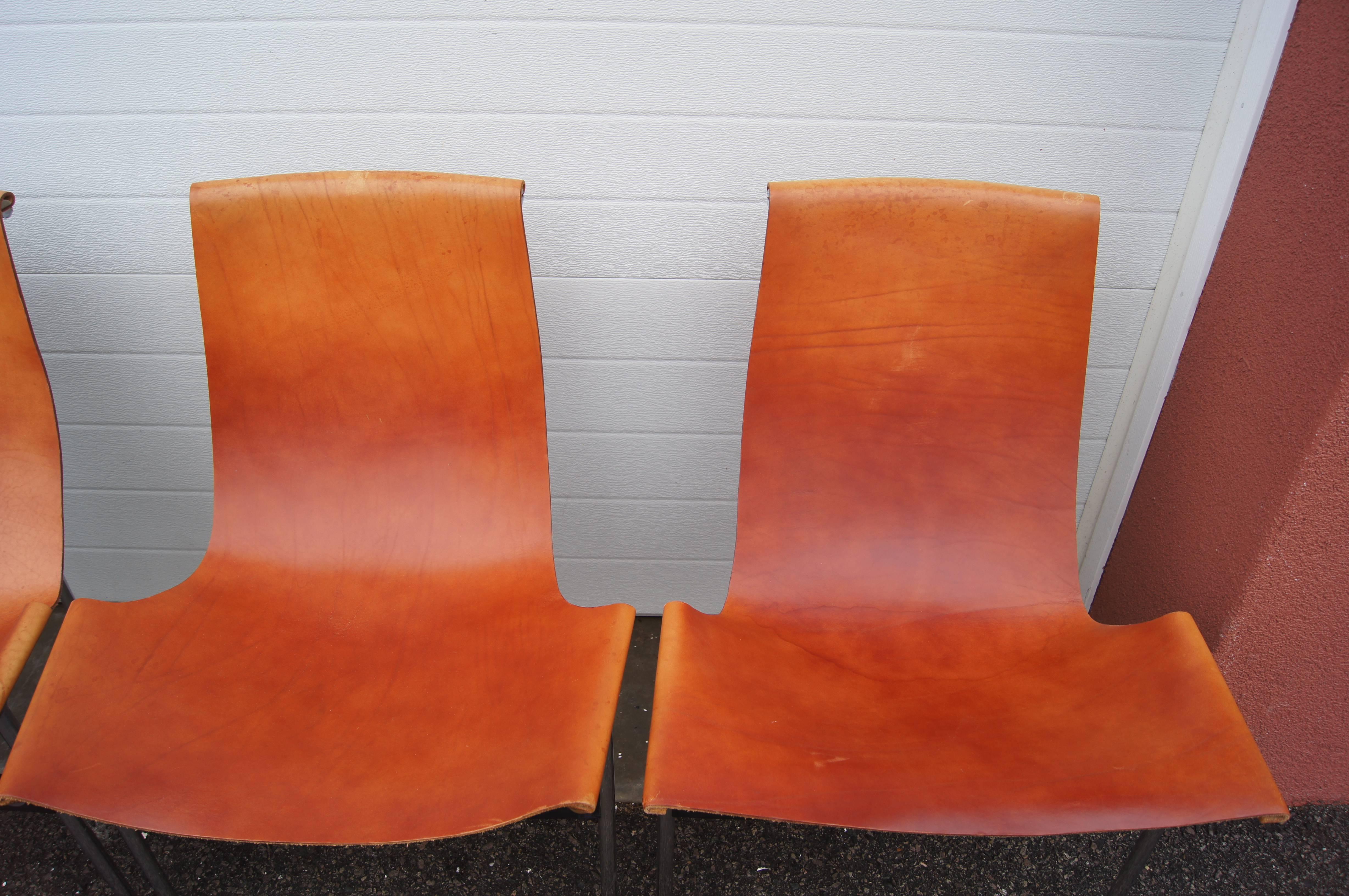 Mid-Century Modern Set of Four T Side Chairs, Katavolos, Littel & Kelley for Laverne International
