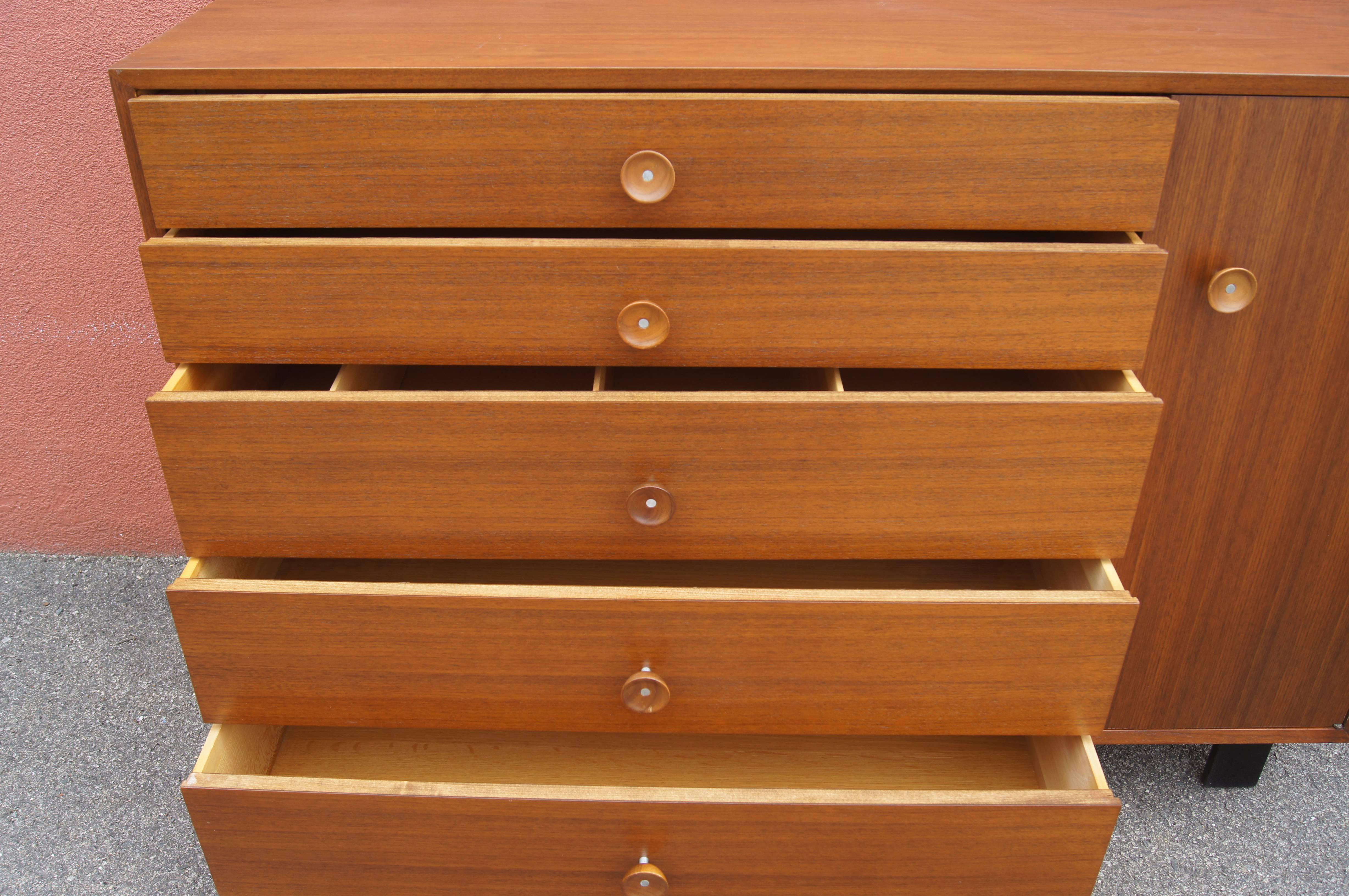 American Walnut Dresser or Cabinet, Model 4935 by George Nelson for Herman Miller