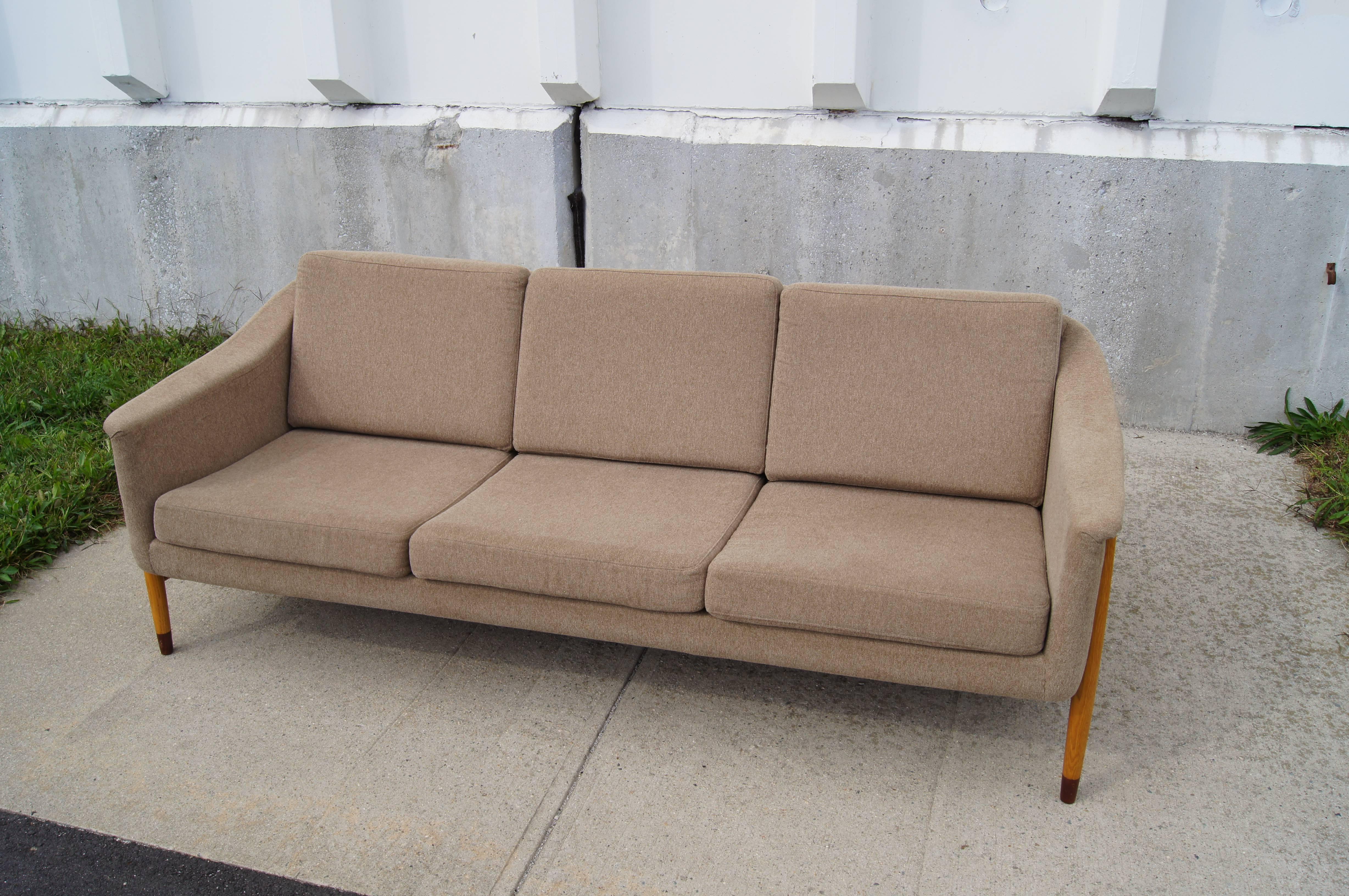 Three-Seat Swedish Sofa by Folke Ohlsson for Dux In Good Condition In Dorchester, MA