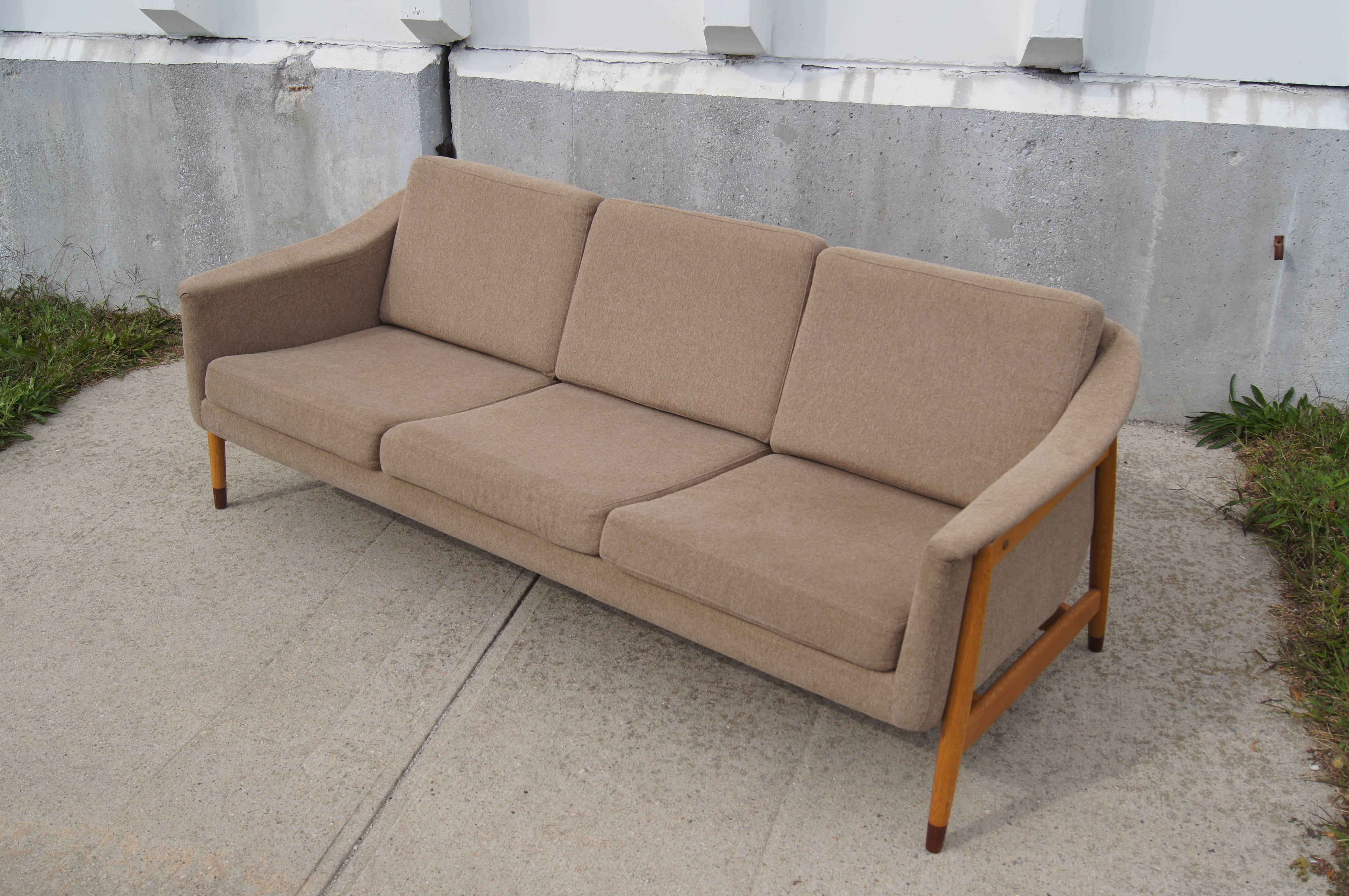 Scandinavian Modern Three-Seat Swedish Sofa by Folke Ohlsson for Dux