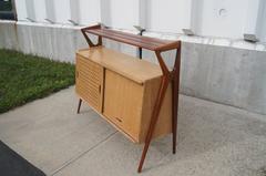 Cerused Oak and Mahogany Bar Cabinet by Louis Paolozzi for René Godfroid