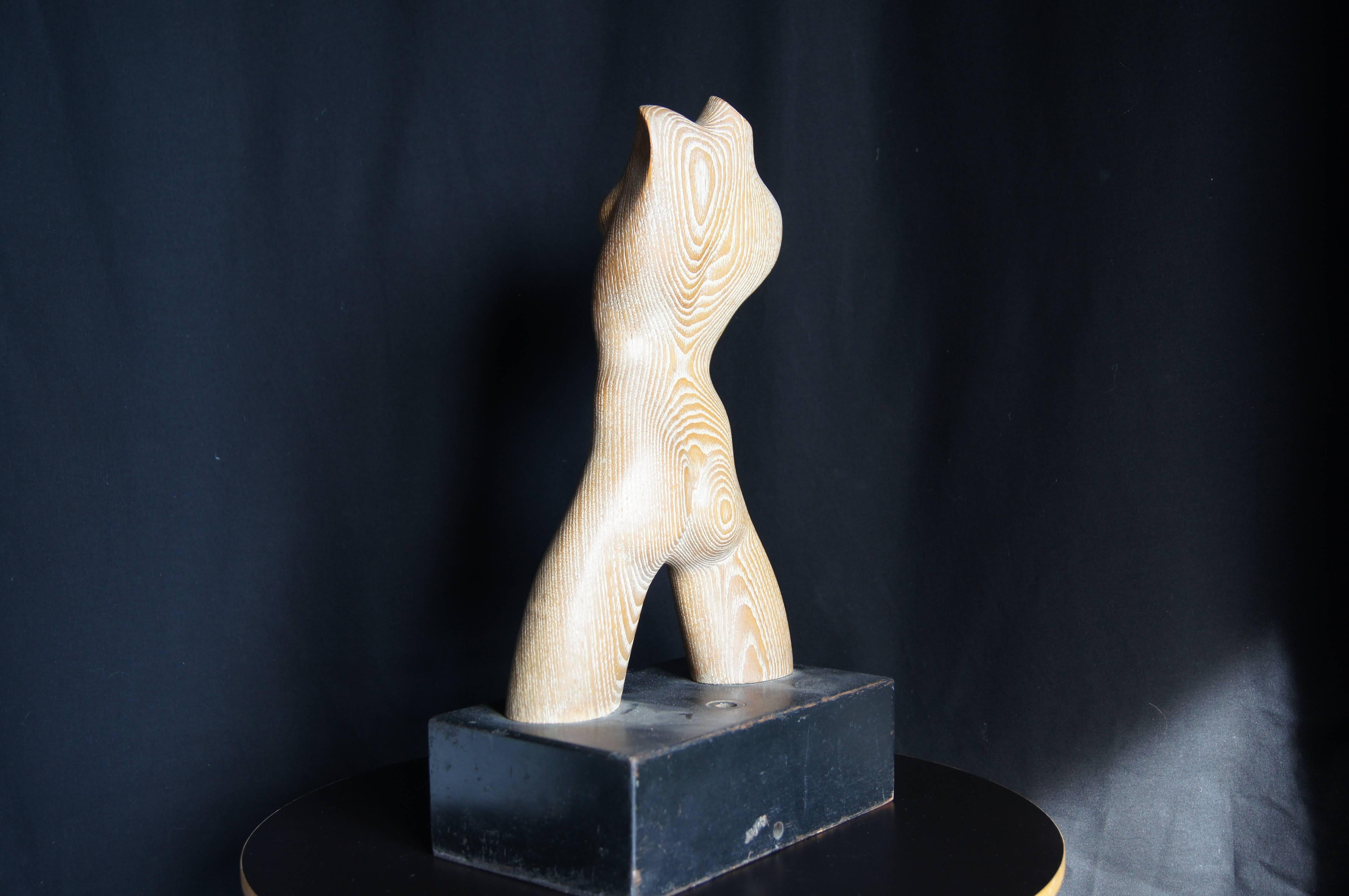 Female Figure Carved in Cerused Oak by Yasha Heifetz  2