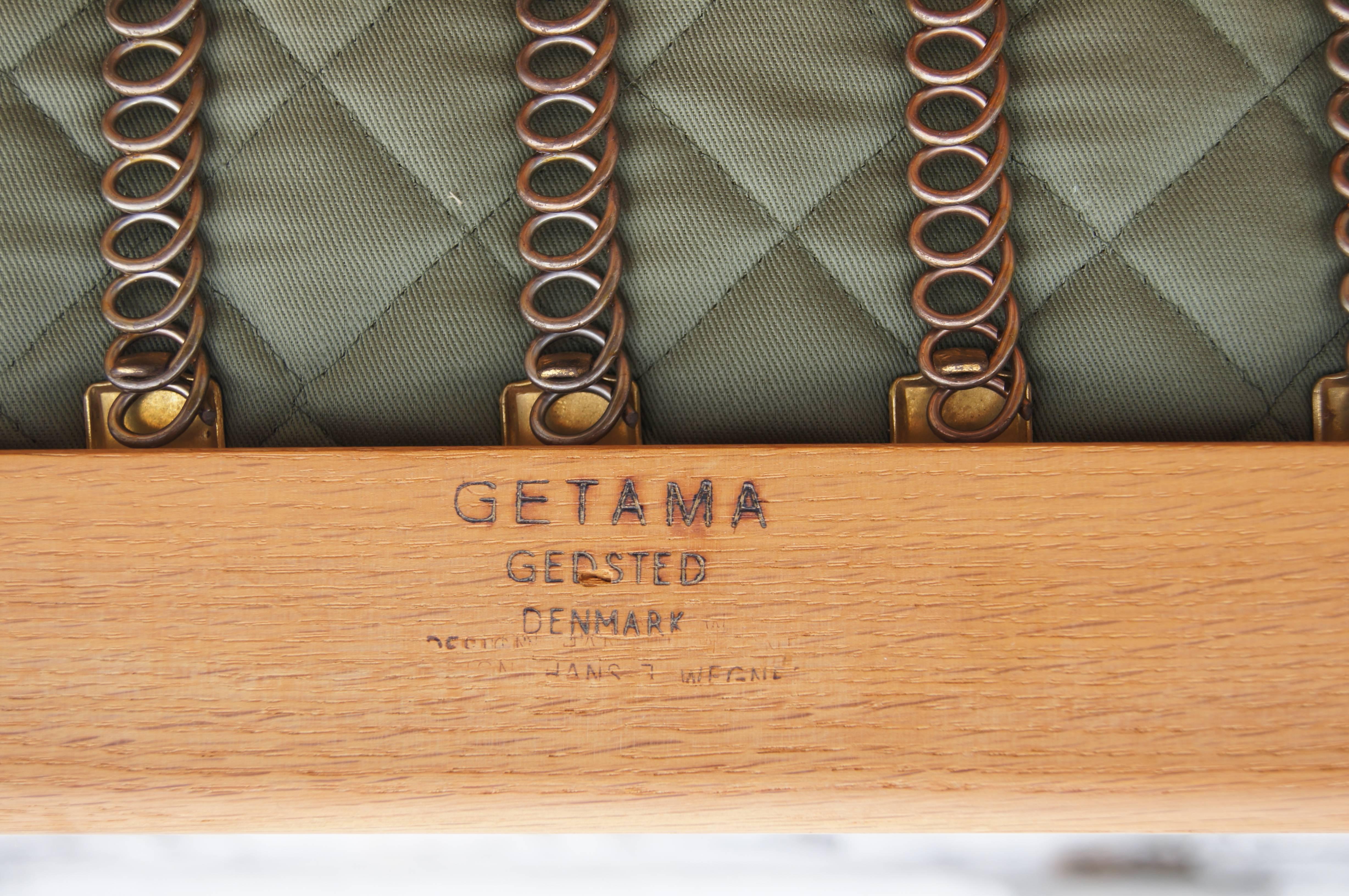 Oak Pair of GE240 Cigar Chairs by Hans Wegner for GETAMA