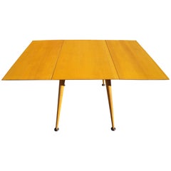 Retro Maple Drop-Leaf Planner Group Dining Table by Paul McCobb