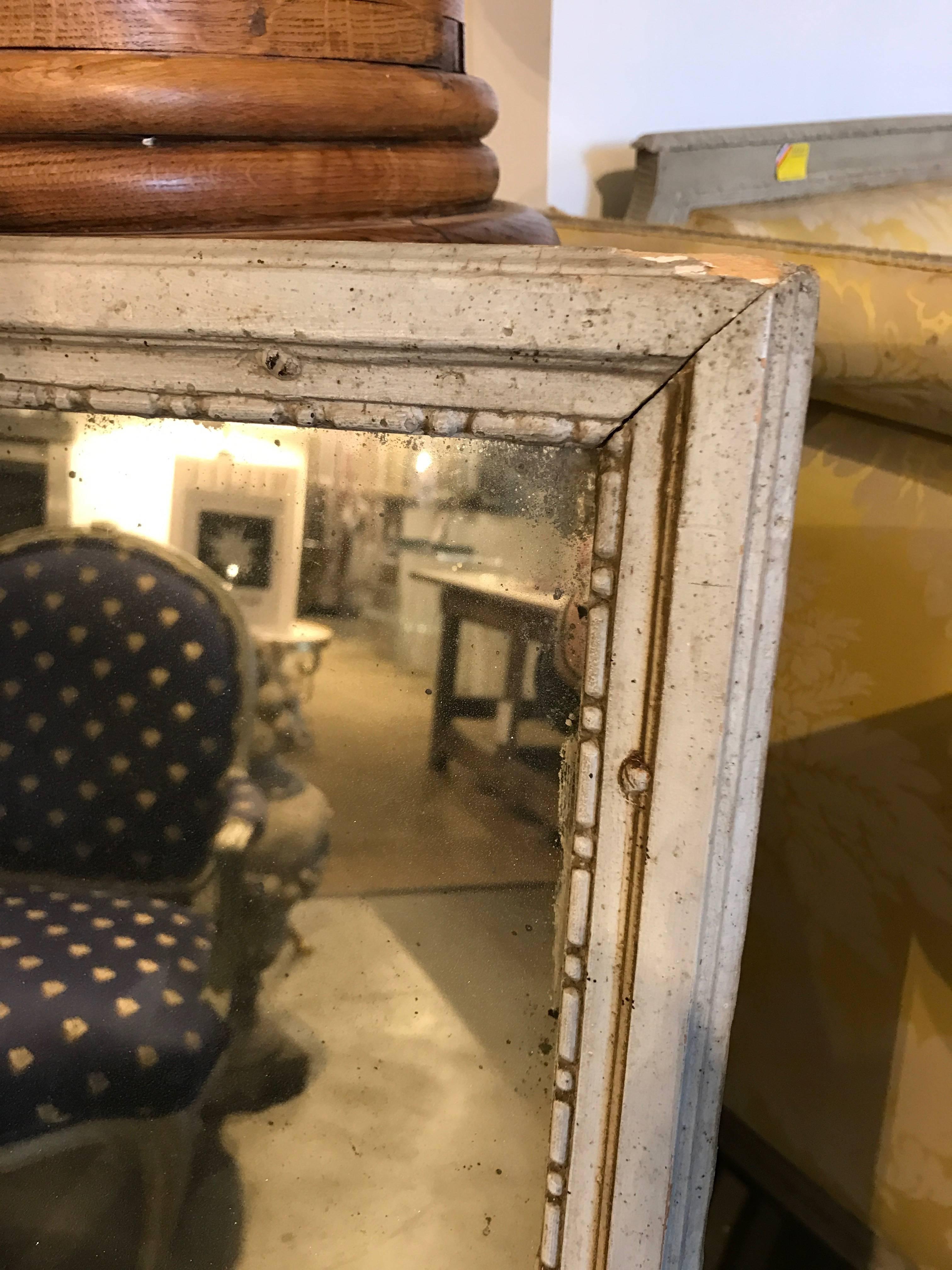 French 18th Century Painted Trumeau Mirror