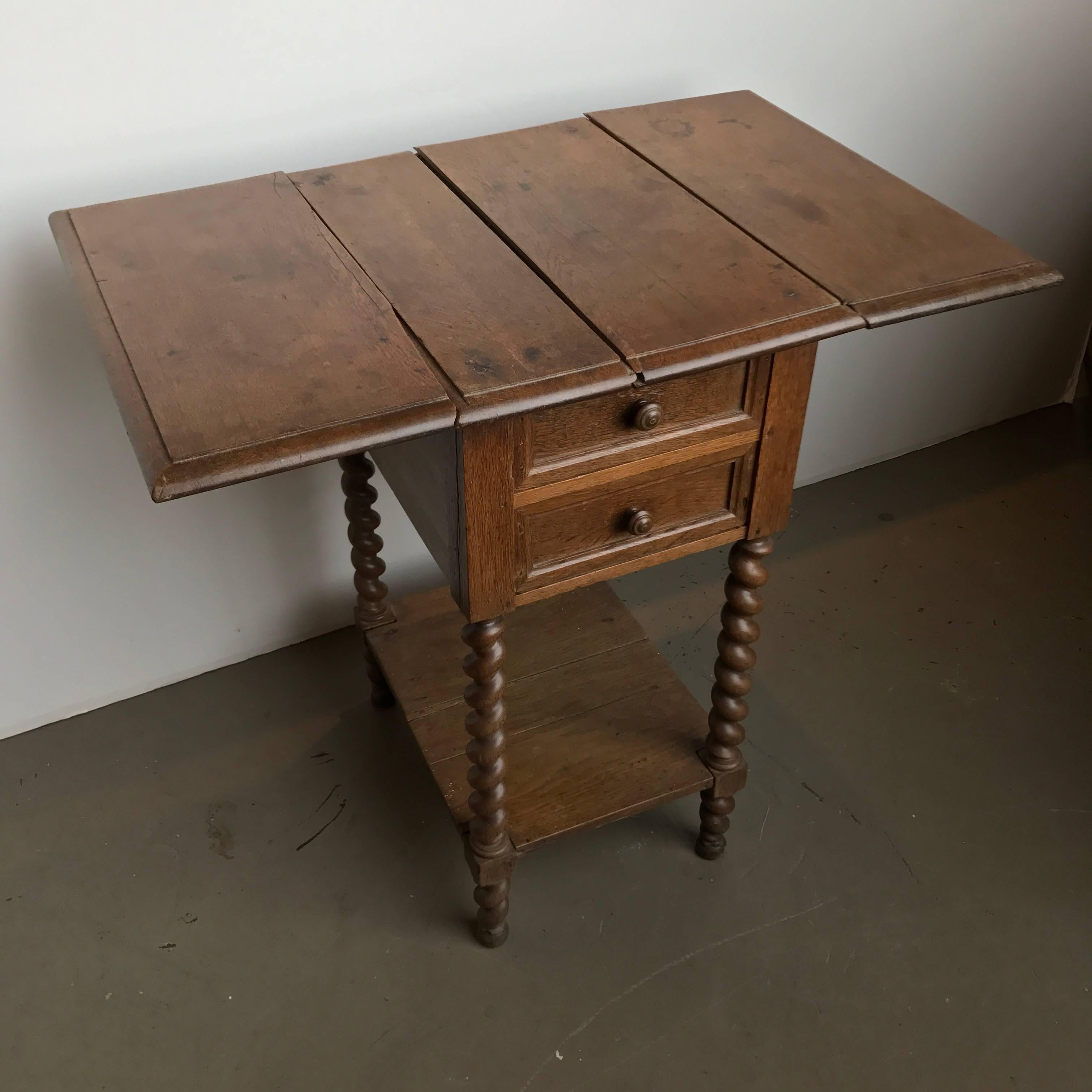 drop-leaf work table