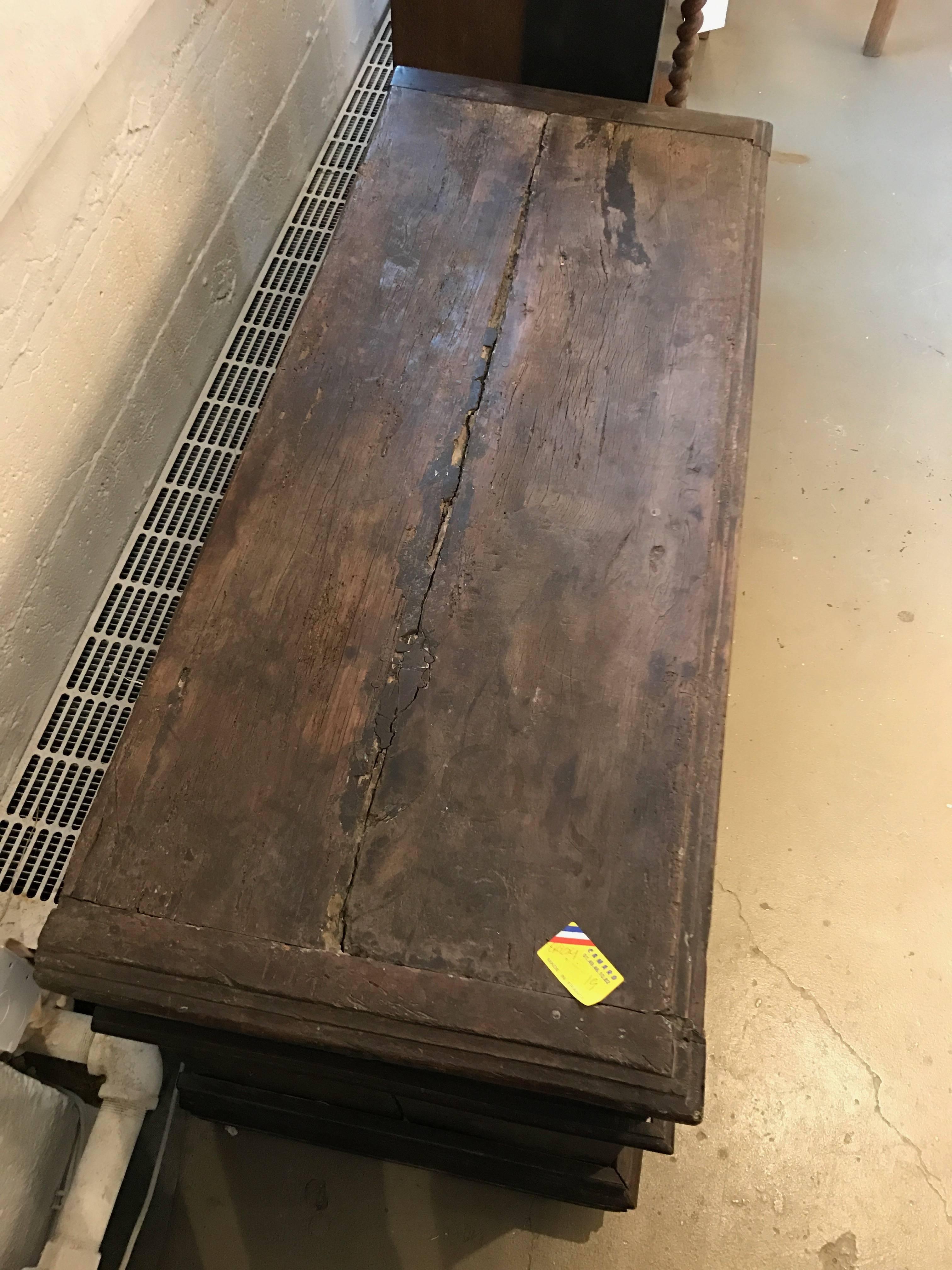 French 17th Century Walnut Chest For Sale