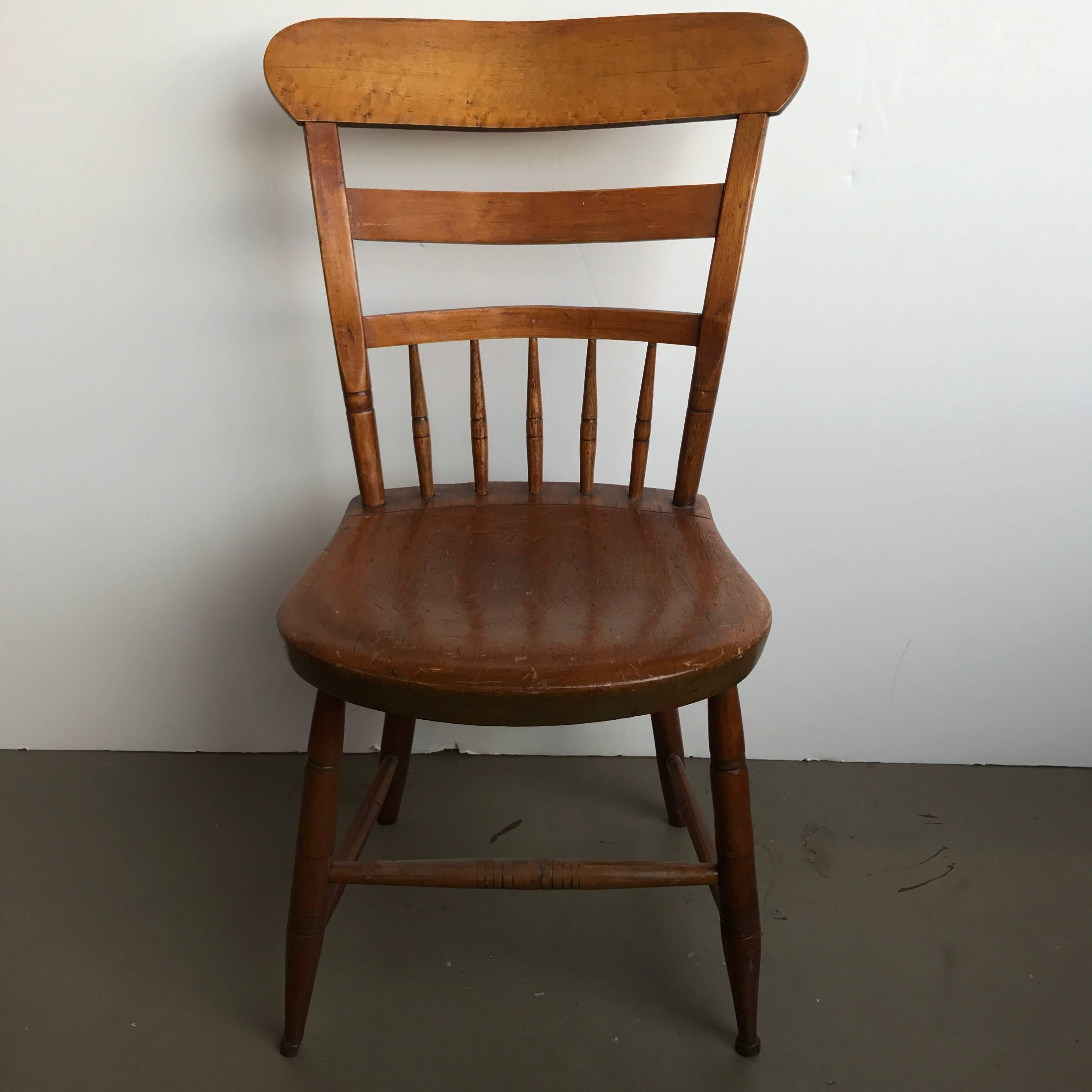 19th century American maple side chair.