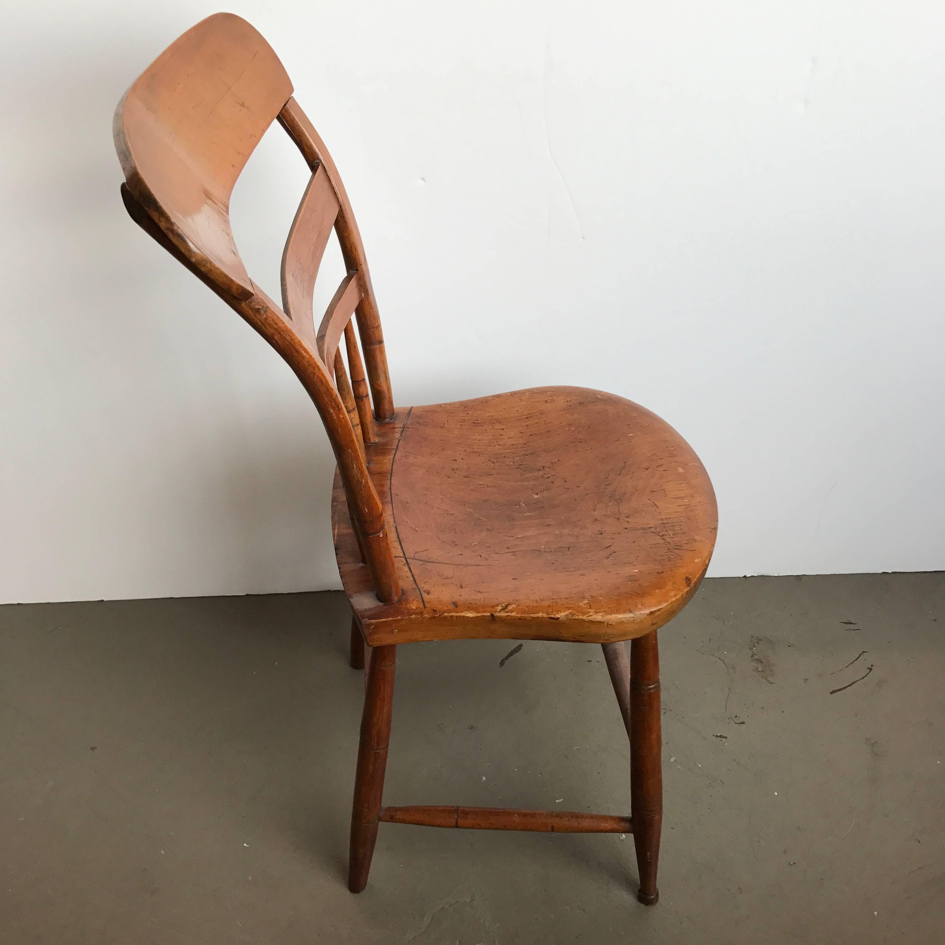 19th Century American Maple Side Chair In Excellent Condition For Sale In Boston, MA