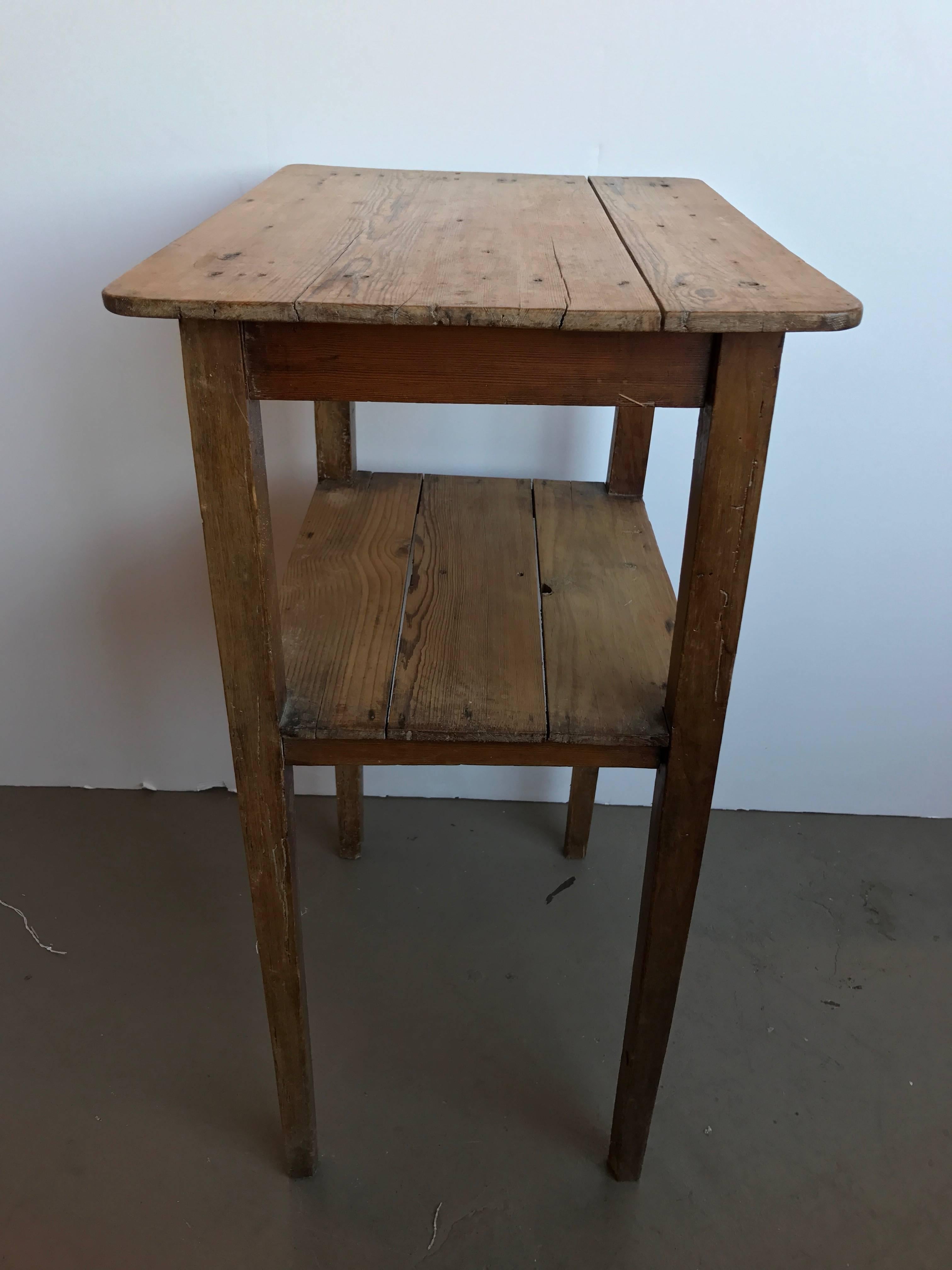 19th Century French Pine Side Table In Excellent Condition In Boston, MA