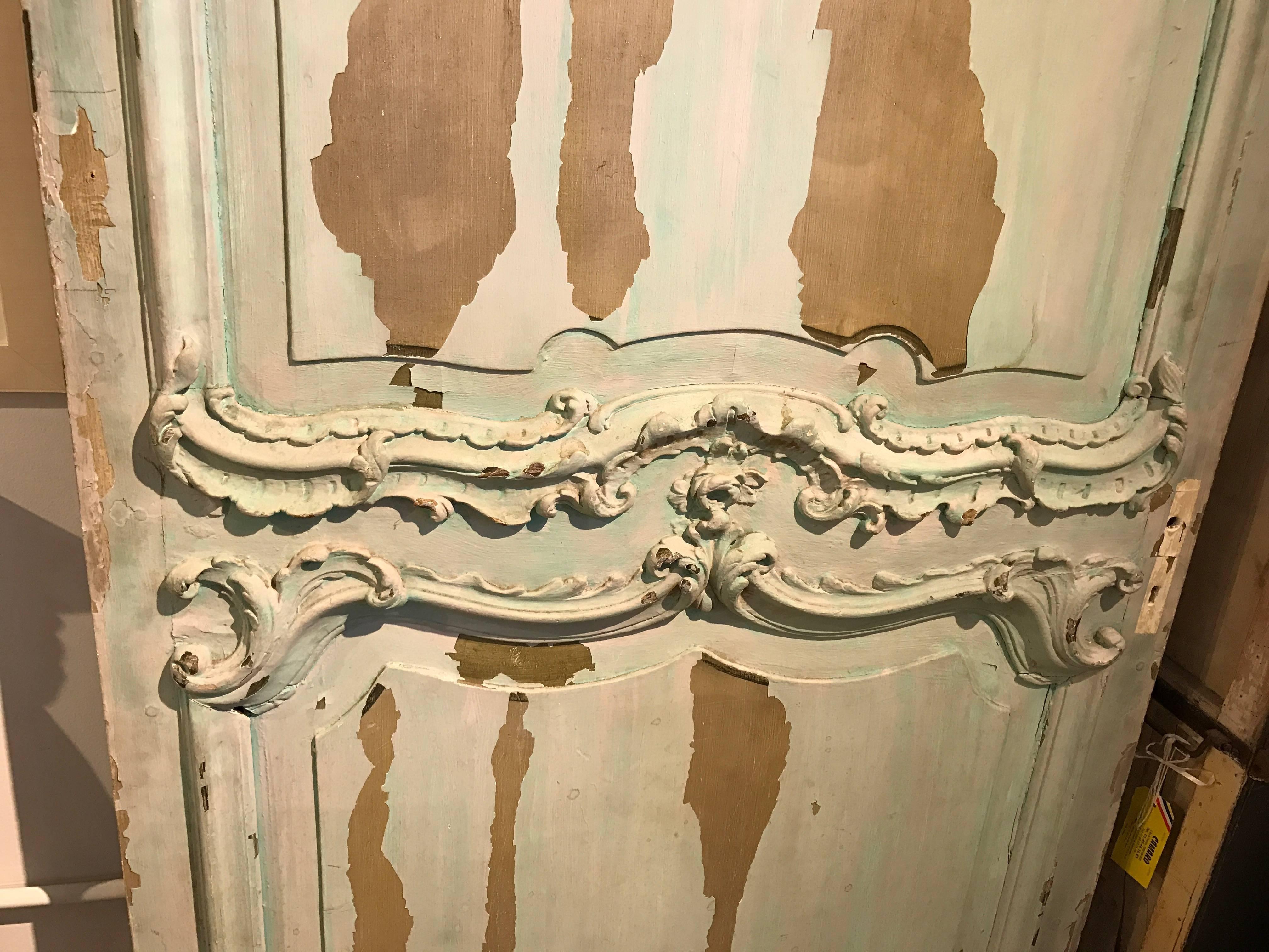 18th Century and Earlier Pair of Period Louis XV Painted Doors