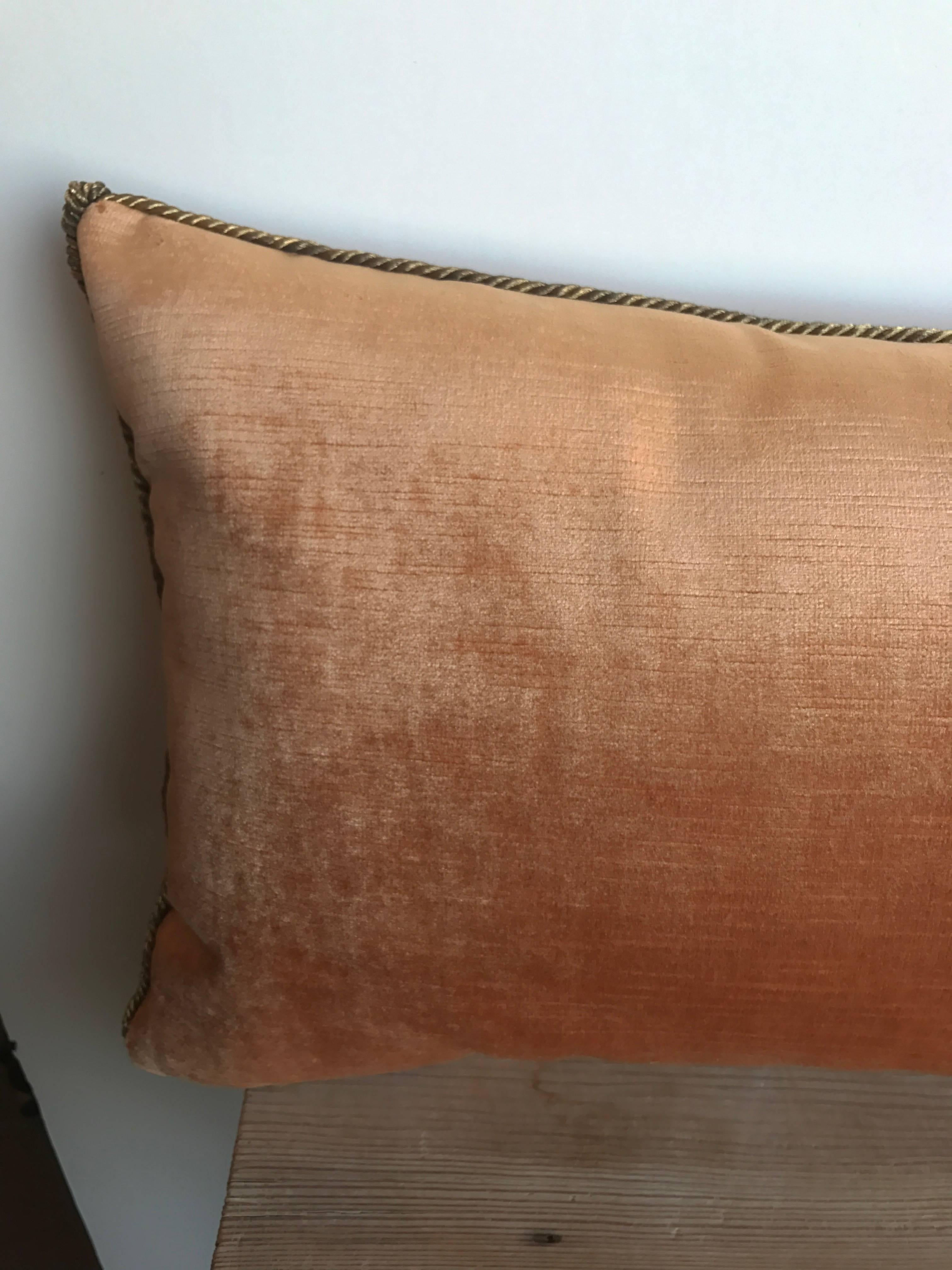 Antique European Raised Gold Metallic Embroidery Pillow For Sale 1