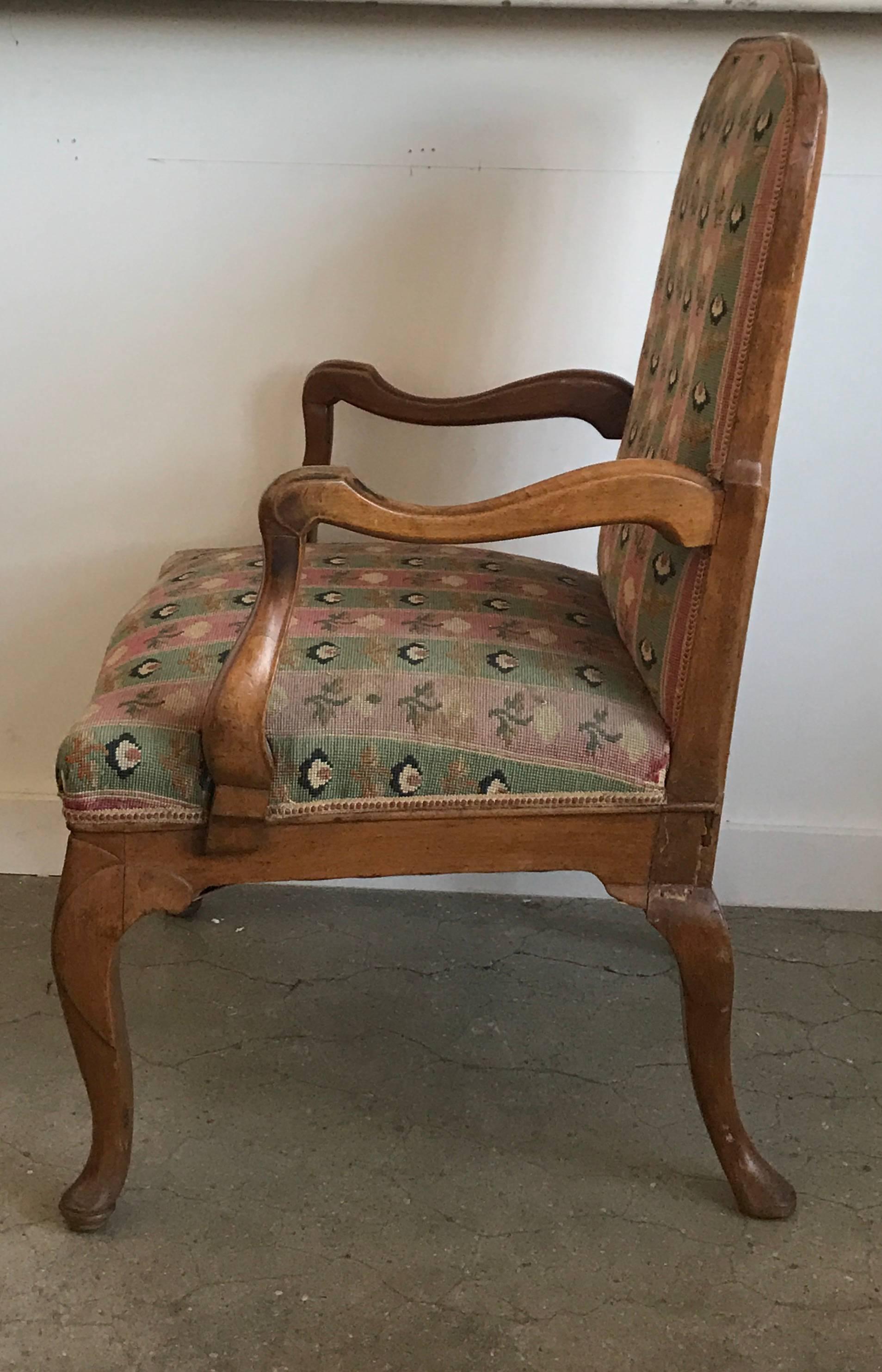 19th Century French Fruitwood Armchair For Sale 1