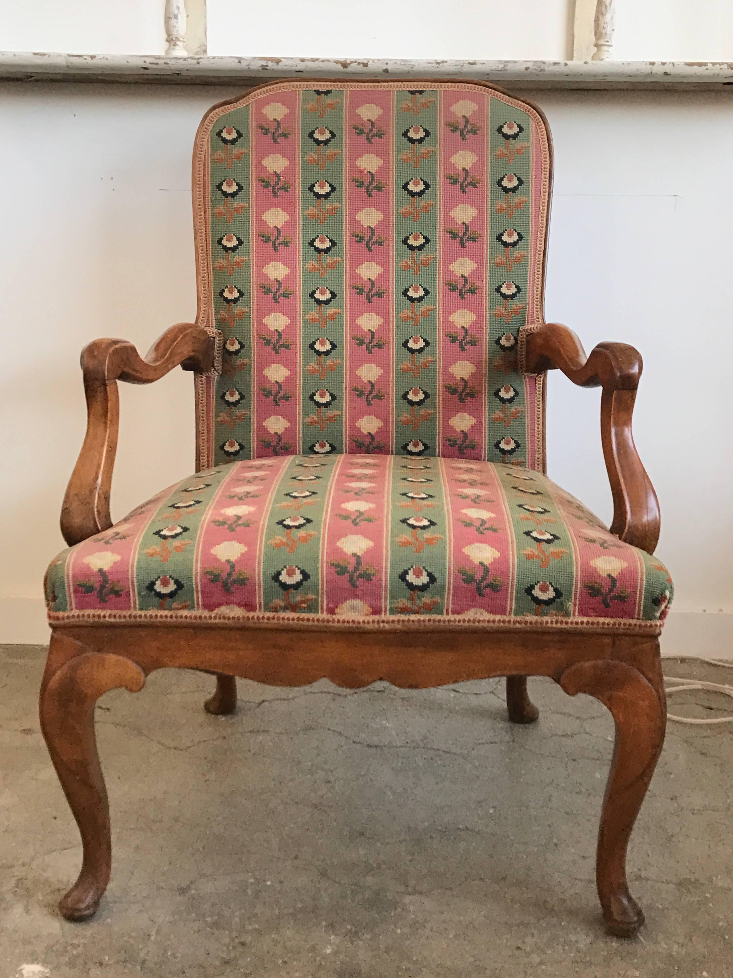 19th Century French Fruitwood Armchair In Good Condition For Sale In Boston, MA