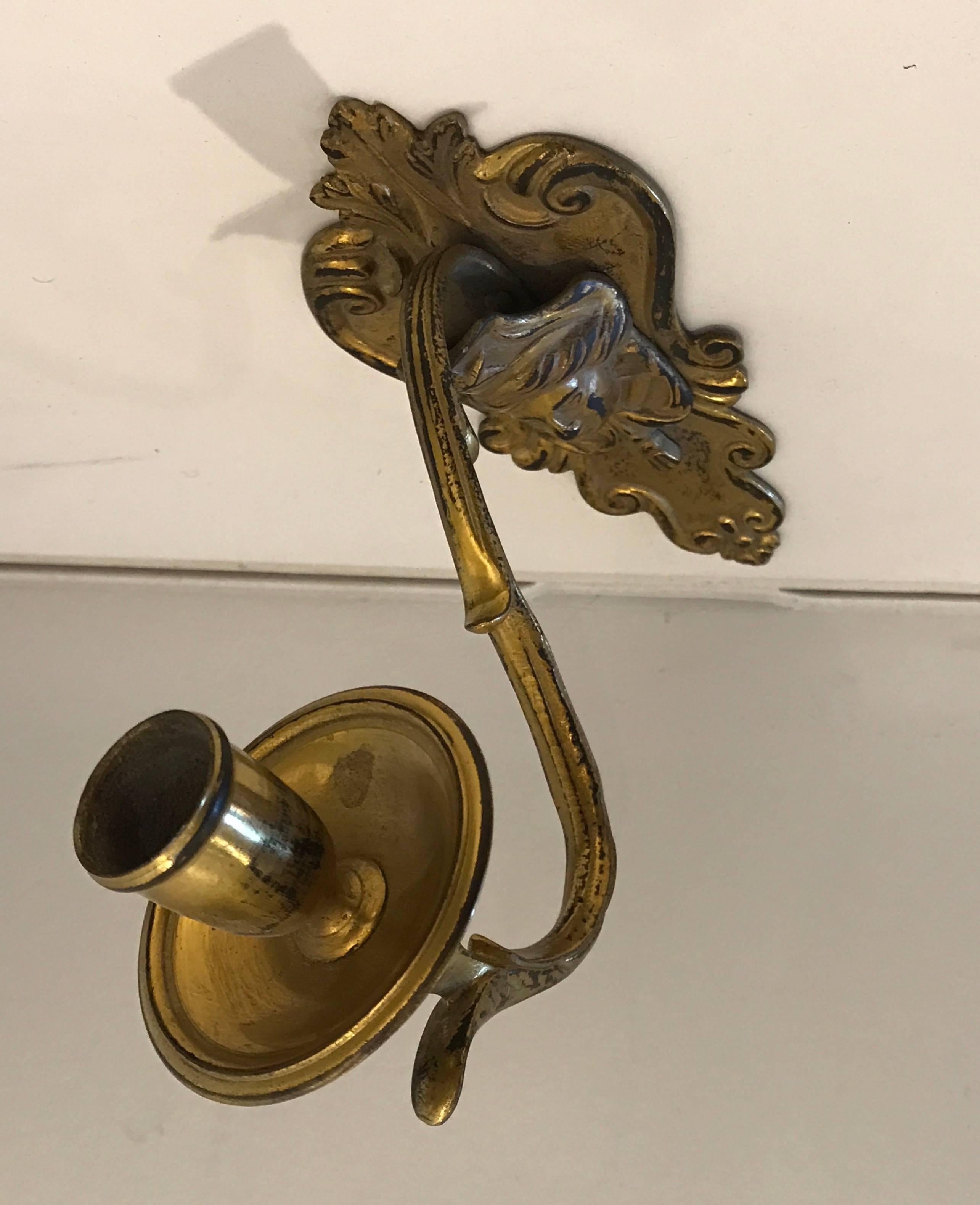 19th Century Gilt Bronze Candle Sconce For Sale 1