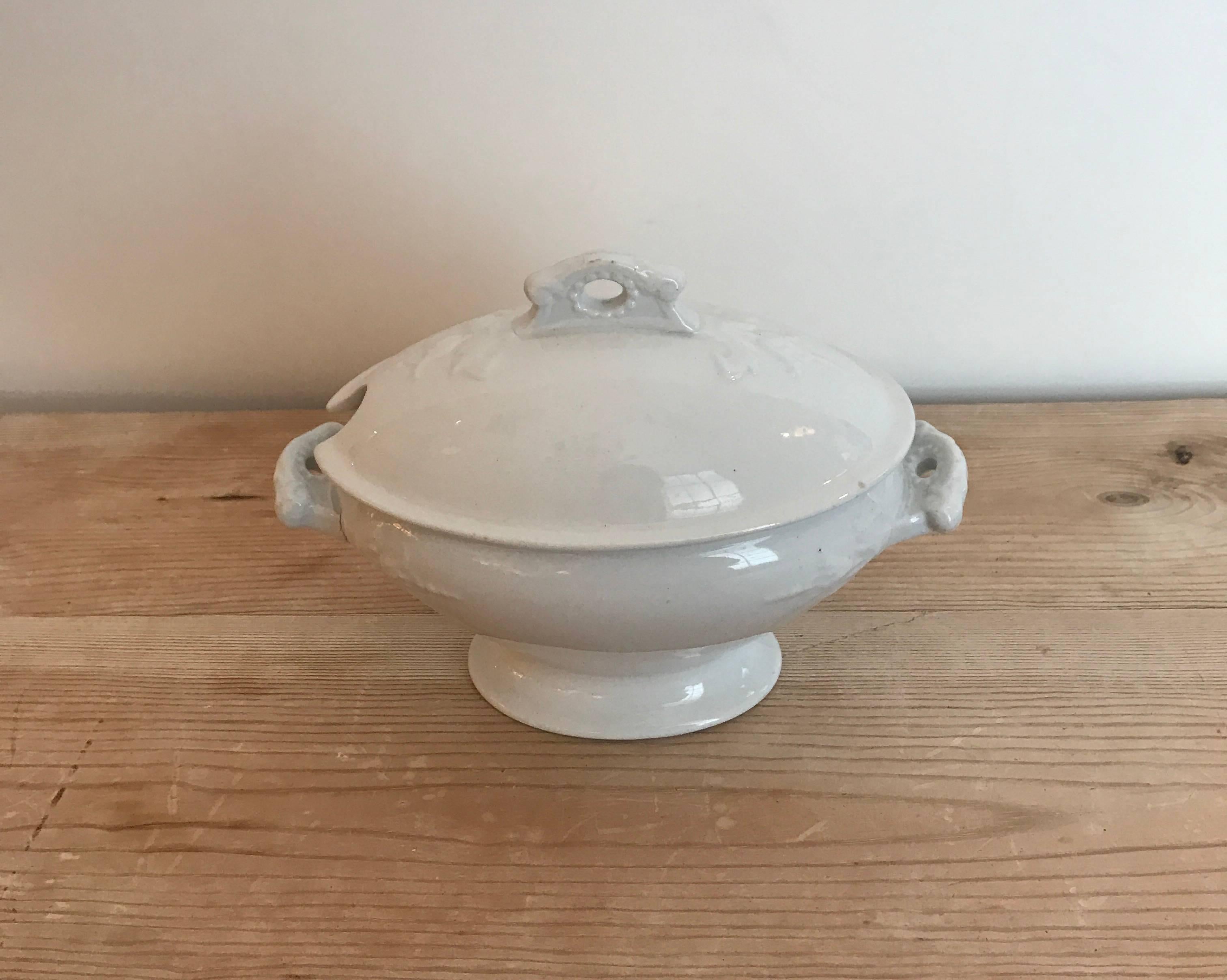 19th century English ironstone tureen.