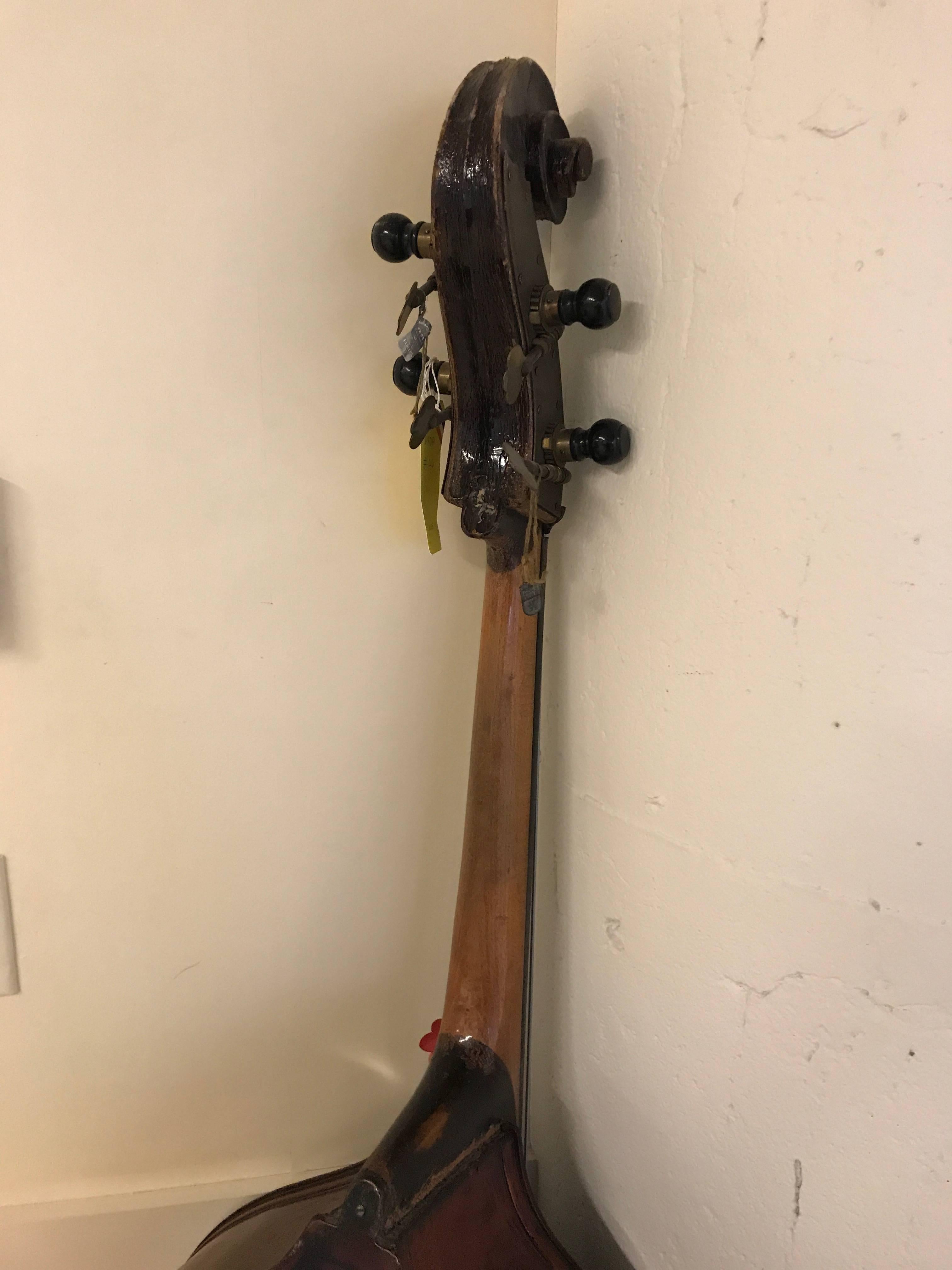 Early 20th Century Mahogany Double Bass 1