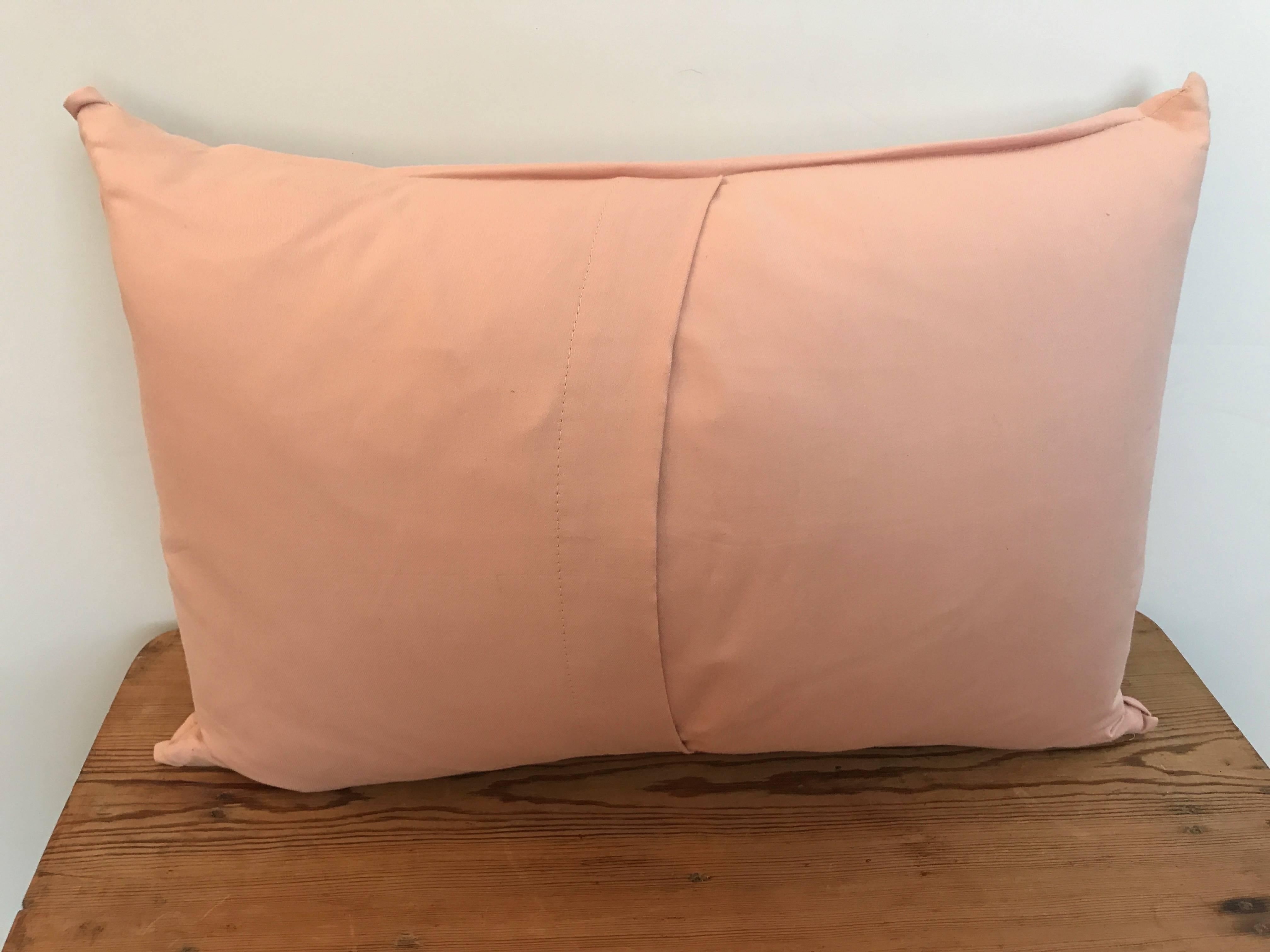 Antique Fortuny Fabric Pillow In Excellent Condition For Sale In Boston, MA