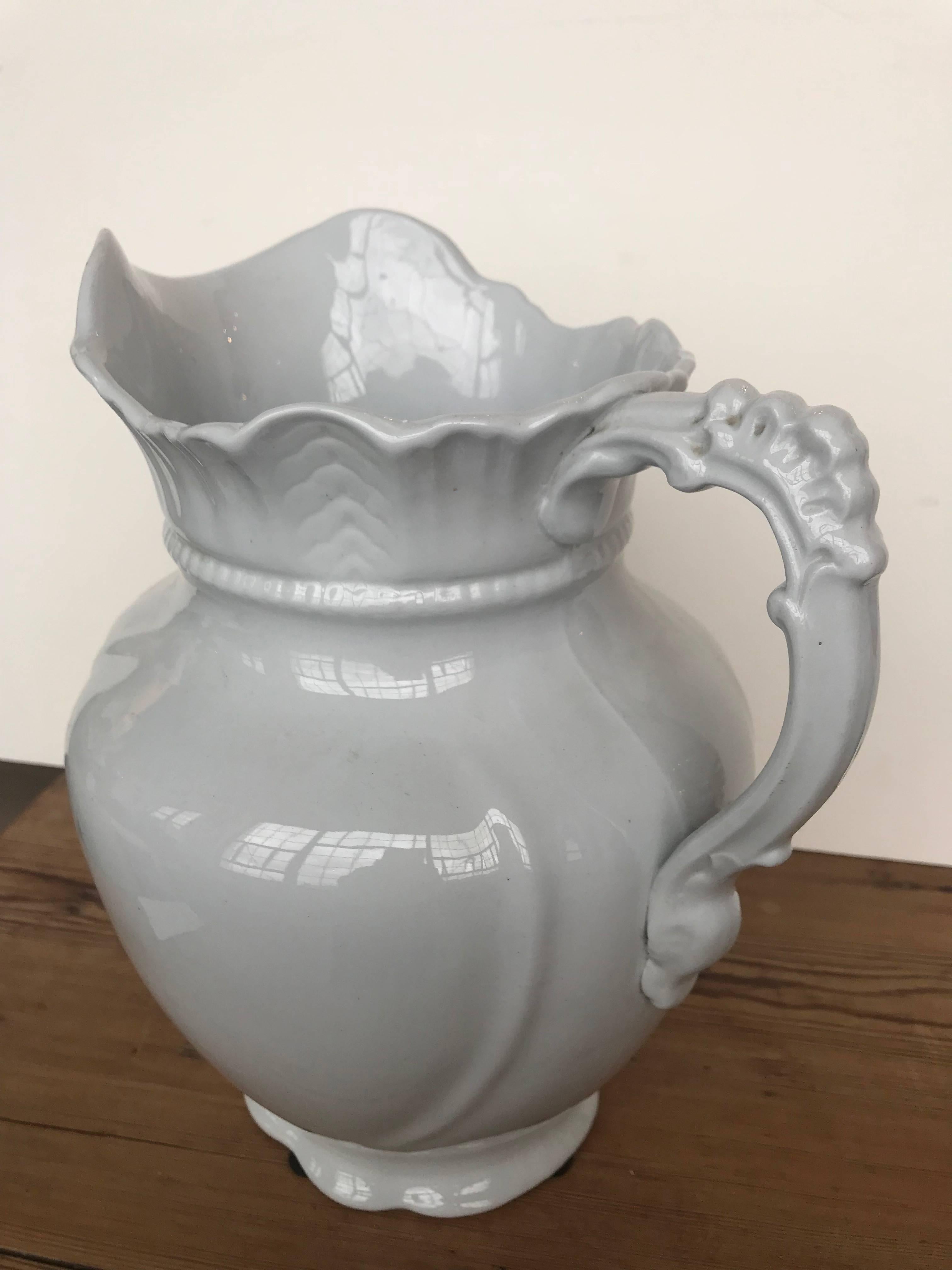 19th century ironstone pitcher.