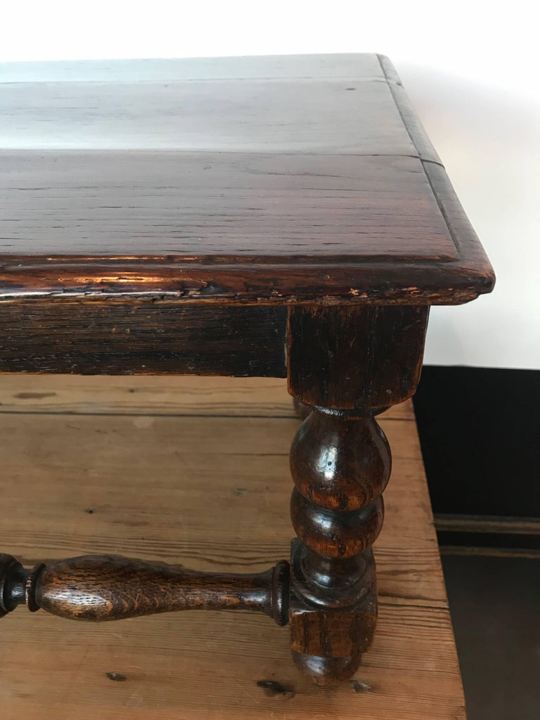 Early 20th Century English Oak Joint Stool For Sale at 1stDibs