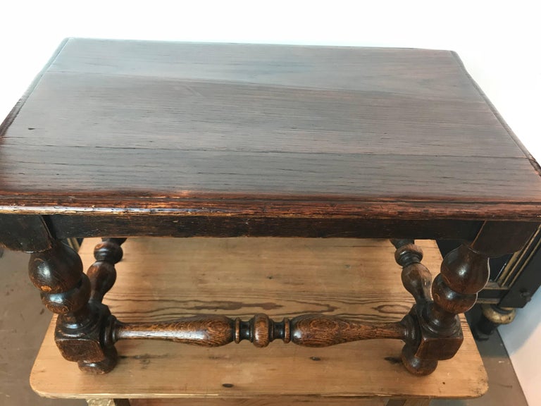 Early 20th Century English Oak Joint Stool For Sale at 1stDibs