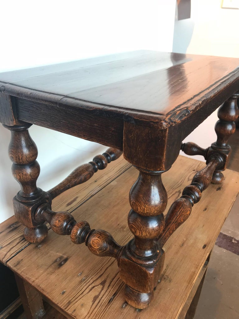 Early 20th Century English Oak Joint Stool For Sale at 1stDibs