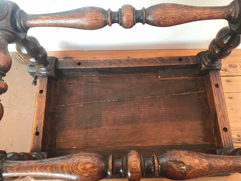Early 20th Century English Oak Joint Stool For Sale at 1stDibs
