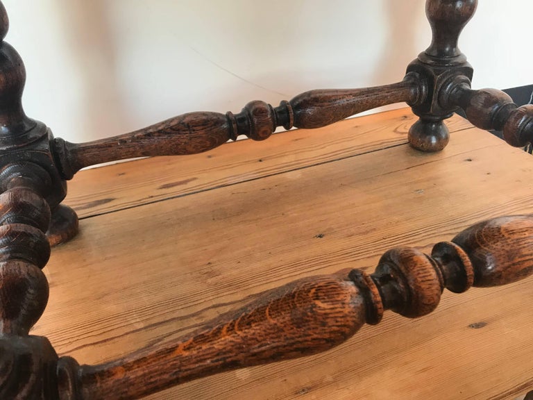 Early 20th Century English Oak Joint Stool For Sale at 1stDibs